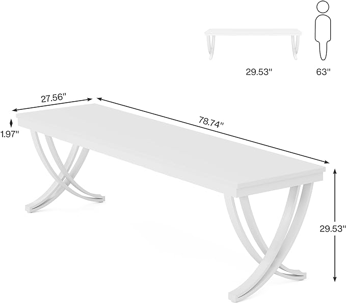 200 cm Two Person Desk Industrial Double Computer Desk with Metal Frame