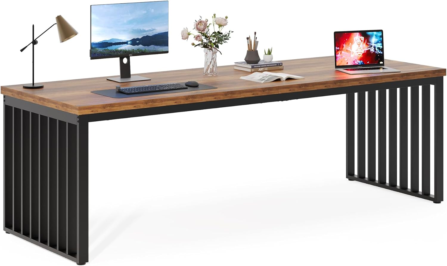 200 cm Two Person Desk, Long Executive Desk Double Computer Desk