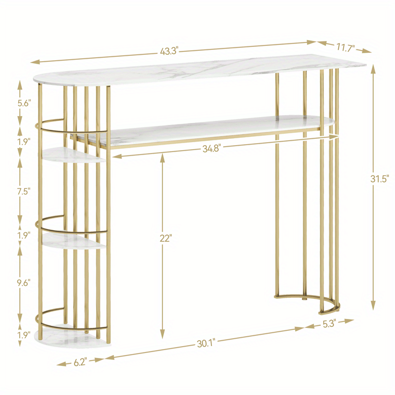 Modern 110 cm Narrow Console Table - Perfect for Entryway, Living Room, or Behind Couch | Sleek Design