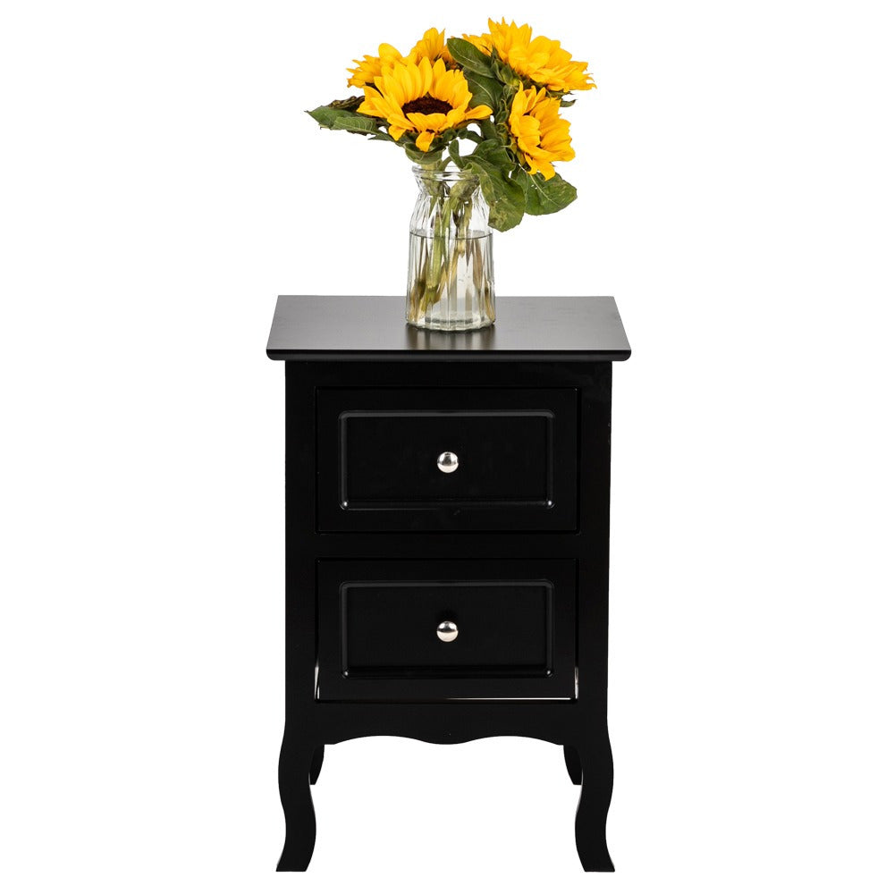 Nightstand with 2 Drawers, Night Stands for Bedrooms, Small Bed Side Table/ Night Stand with Drawers for Small Spaces