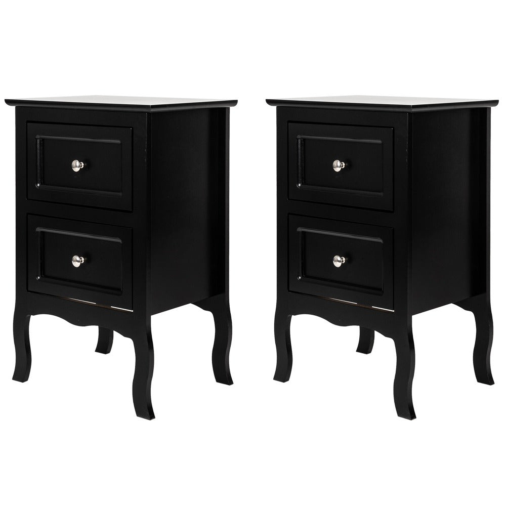 Nightstand with 2 Drawers, Night Stands for Bedrooms, Small Bed Side Table/ Night Stand with Drawers for Small Spaces