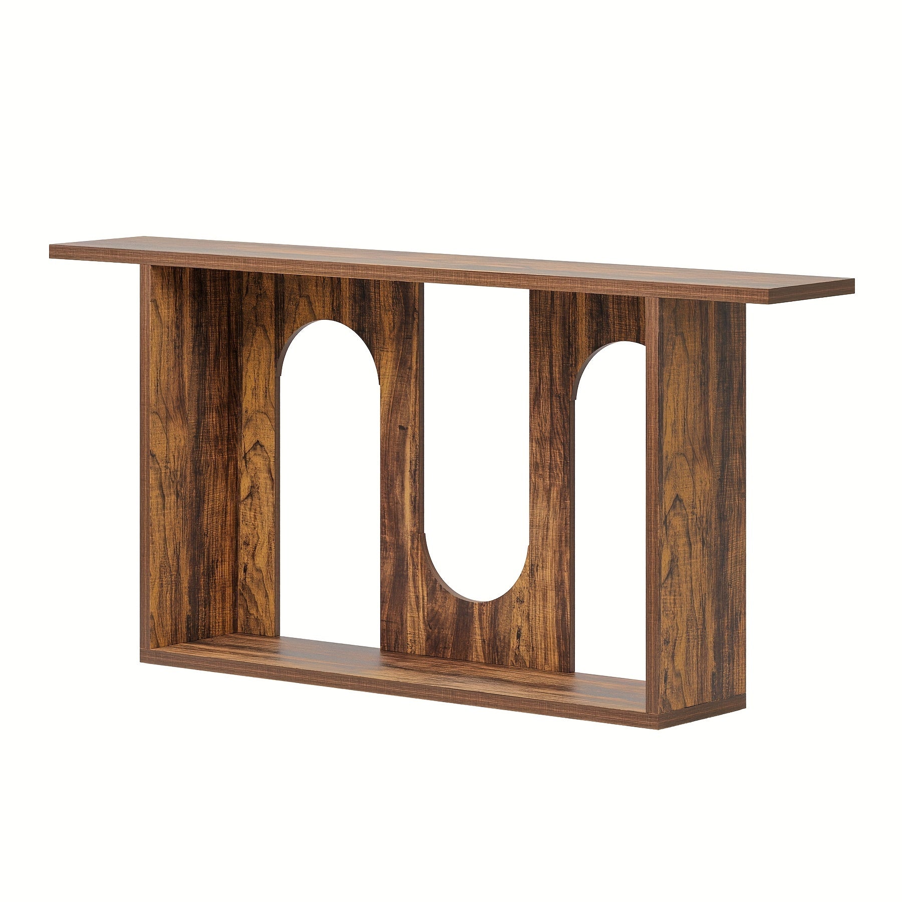 180.1 cm Console Table, Farmhouse Long Entryway Sofa Table With Storage, Console Table Exudes A Rustic And Charming Farmhouse Style And Is Crafted With A Durable Frame