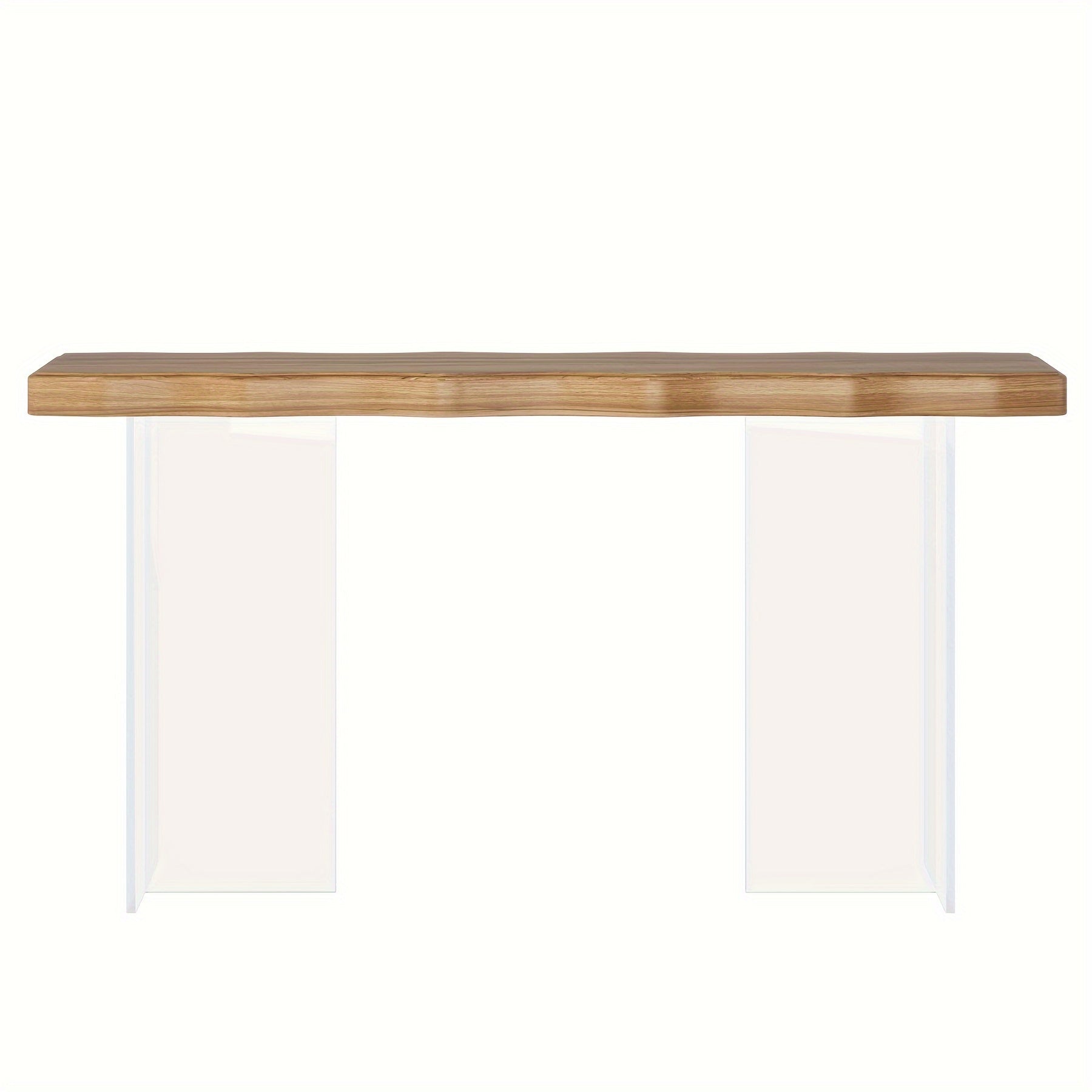 New Trend 119 cm Acrylic Leg Narrow Sofa Table, Transparent Leg Console Table for Entryway Living Room