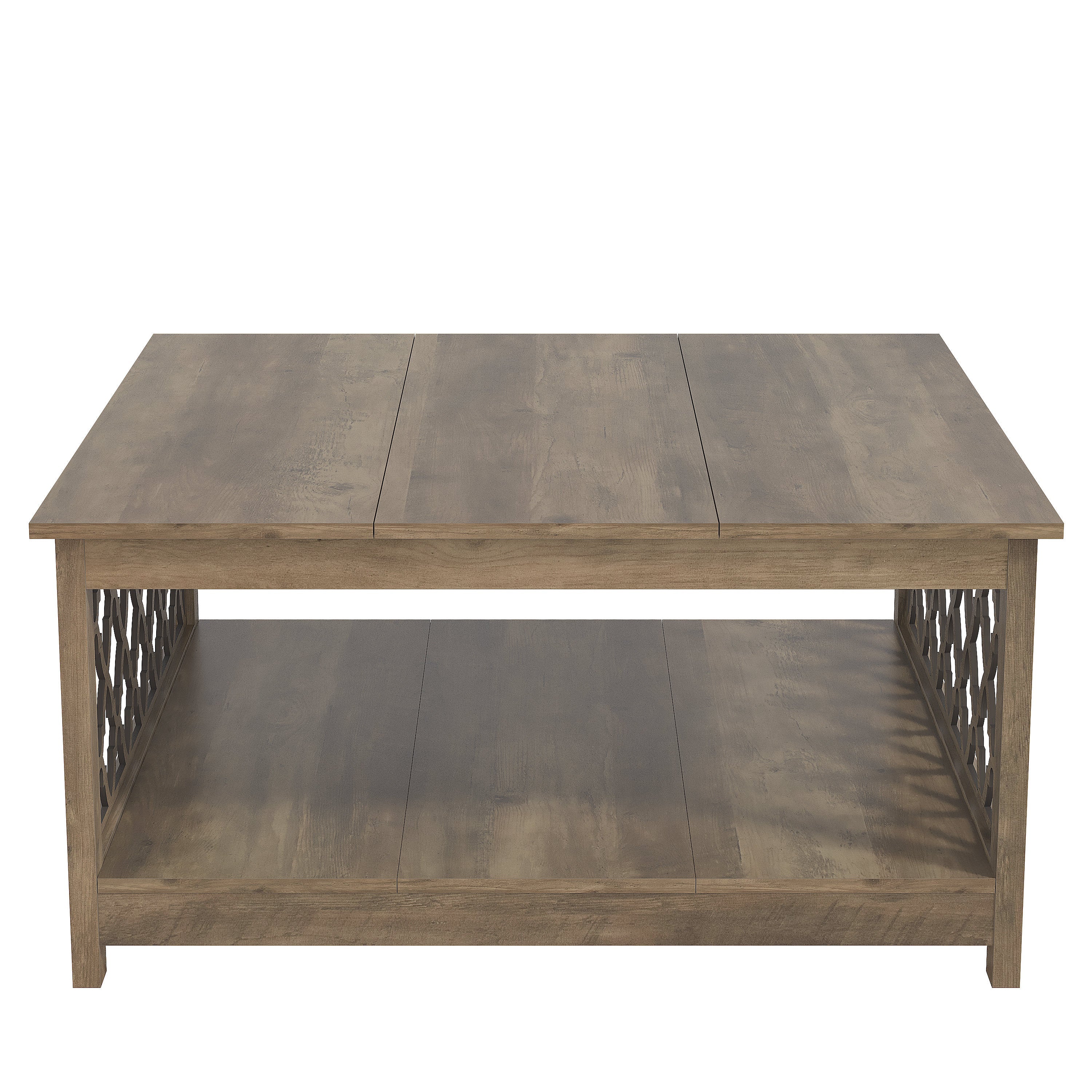 Square Wood Top Coffee Table