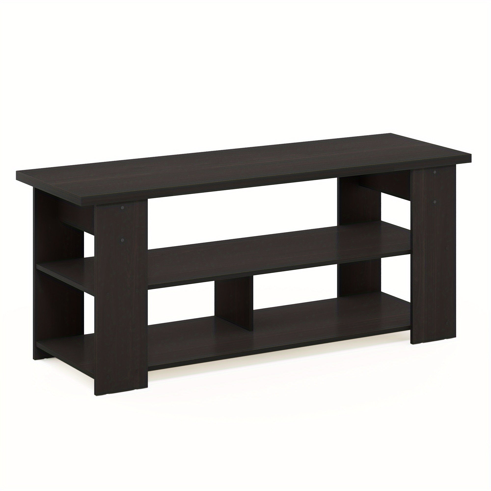 TV Stand Up To 55-Inch, Sleek Media Console with Elevated Risers