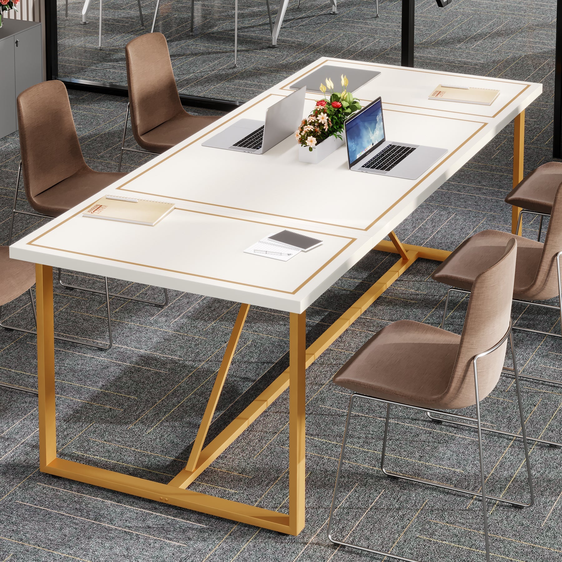 183 cm Conference Table, 180 cm Modern Large Executive Computer Desk