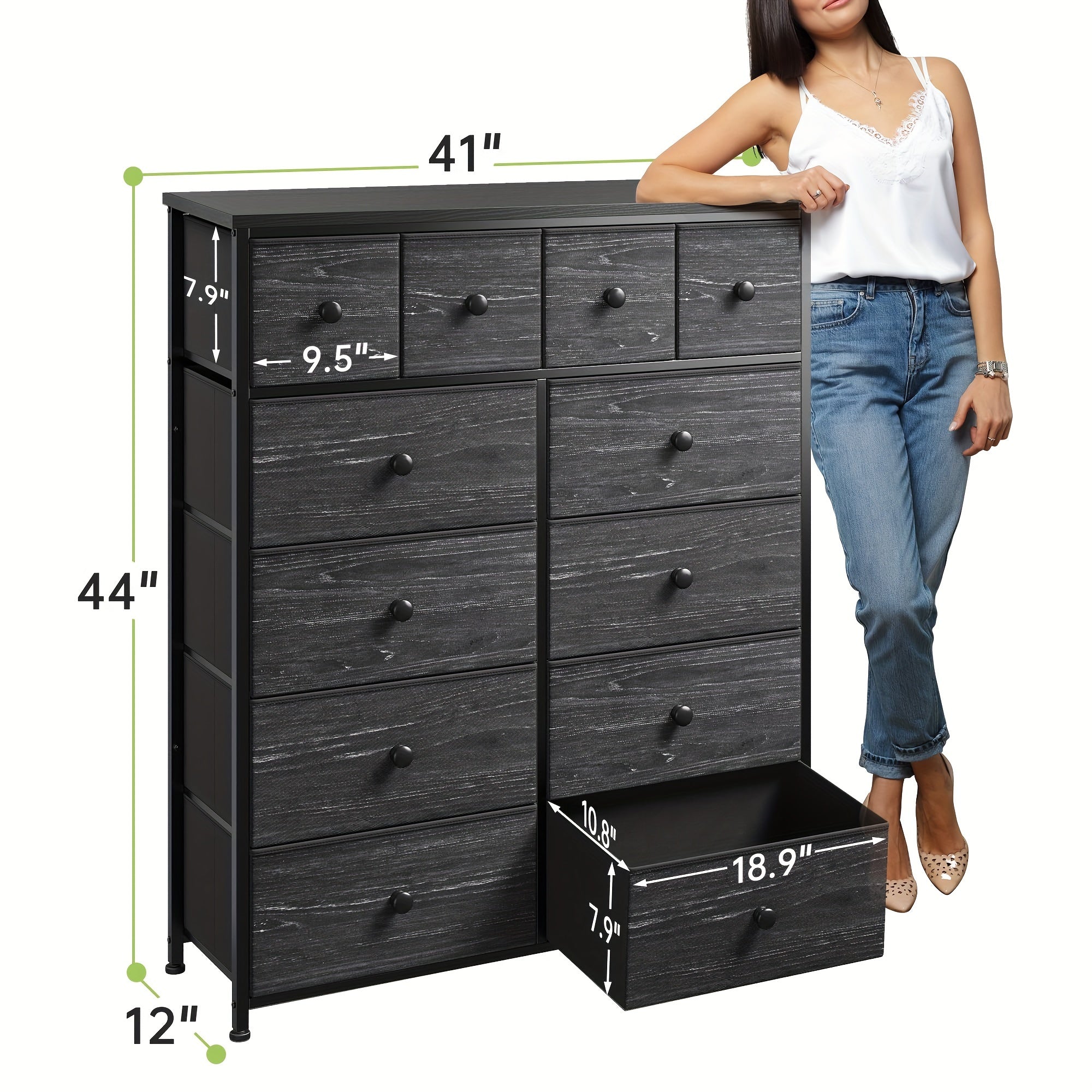 Dresser, Dresser For Bedroom With 12 Drawers, Tall Dressers For Bedroom, Dressers & Chest Of Drawers For Bedroom, Closet, Nursery