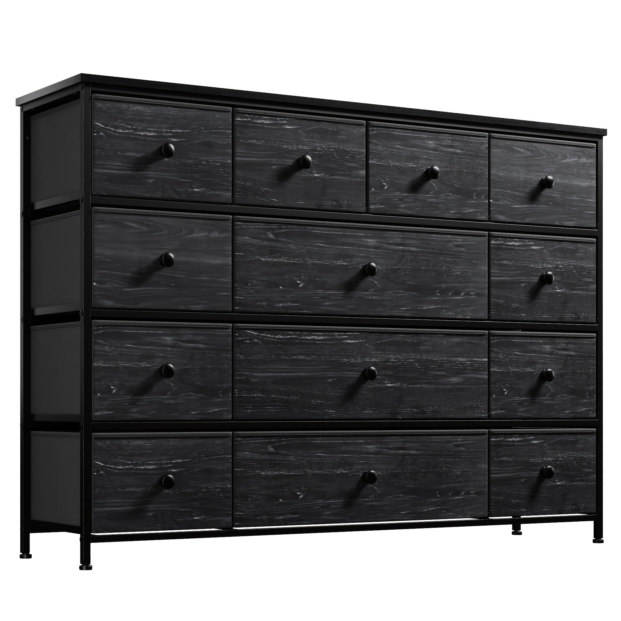 Black Dresser, Dresser for Bedroom, Dresser with 13 Storage Drawer, Dressers & Chests of Drawers for 55" TV, Black Dresser for Bedroom, Long Dresser for Closet, Entryway