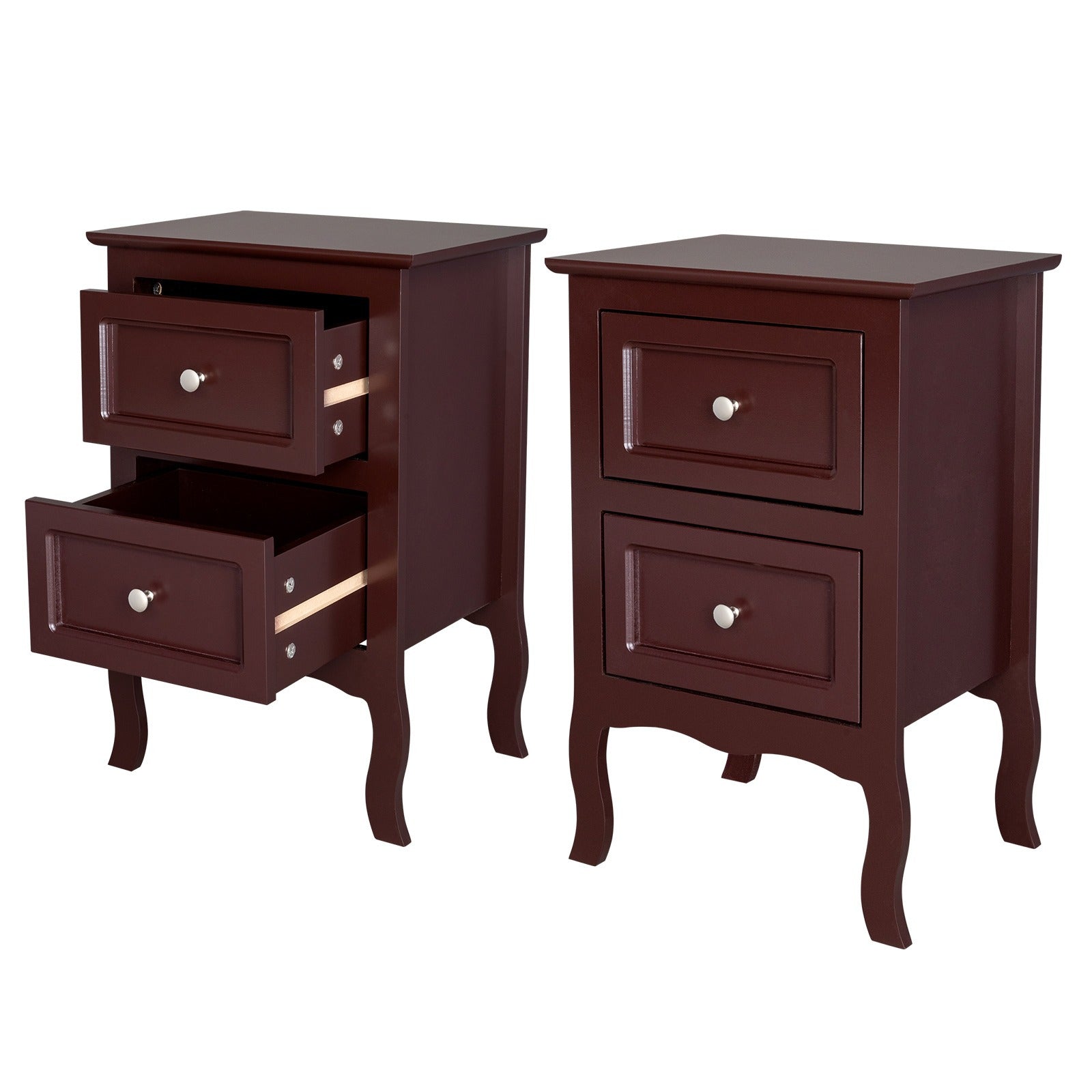 Nightstand with 2 Drawers, Night Stands for Bedrooms, Small Bed Side Table/ Night Stand with Drawers for Small Spaces