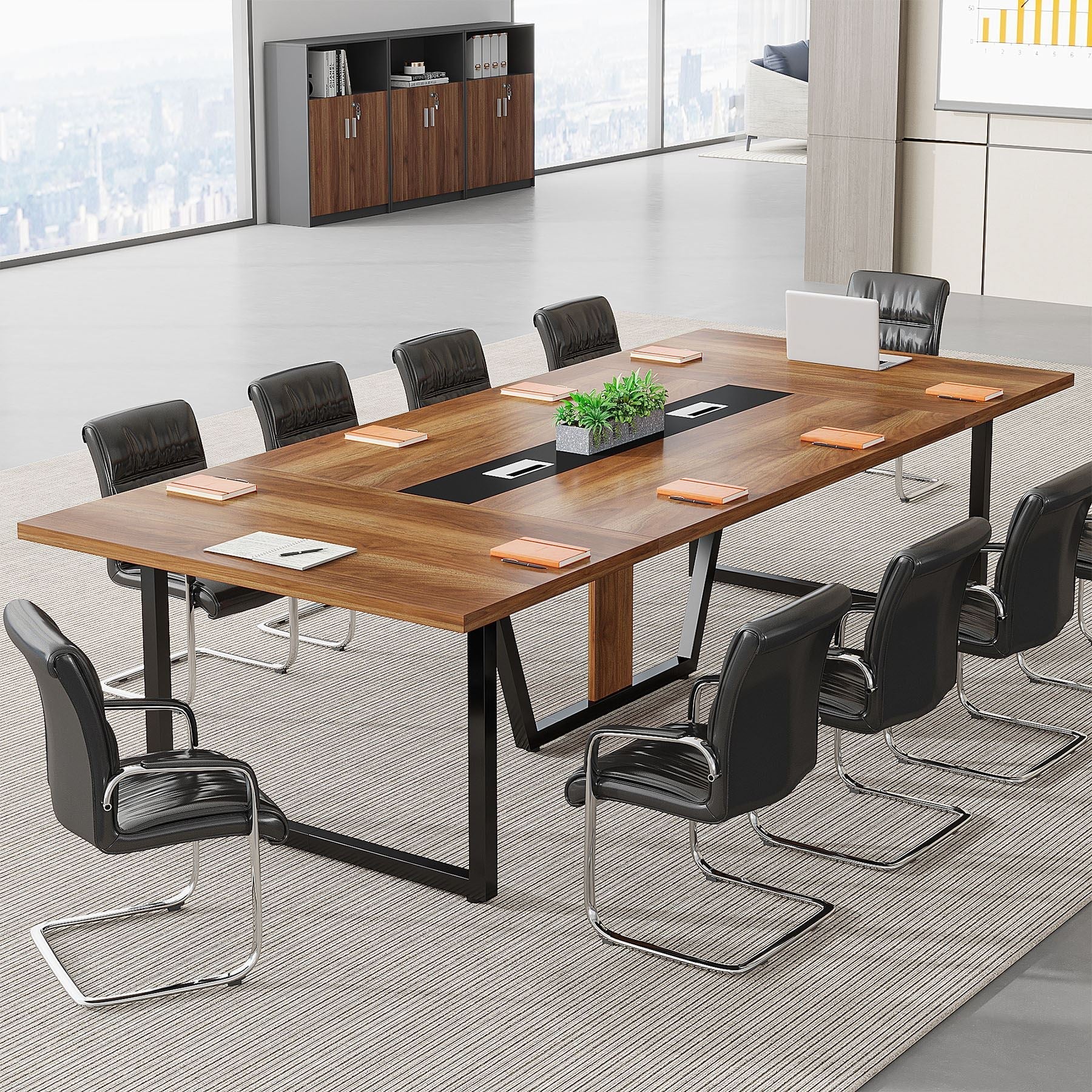 240 cm Conference Table, 240 cm Large Meeting Table for 10 People