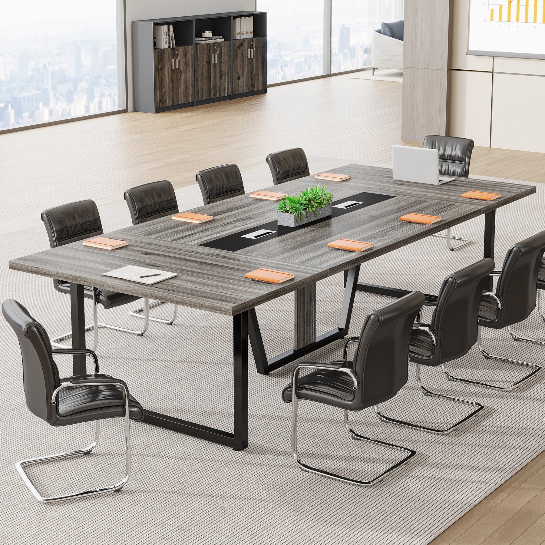 240 cm Conference Table, 240 cm Large Meeting Table for 10 People