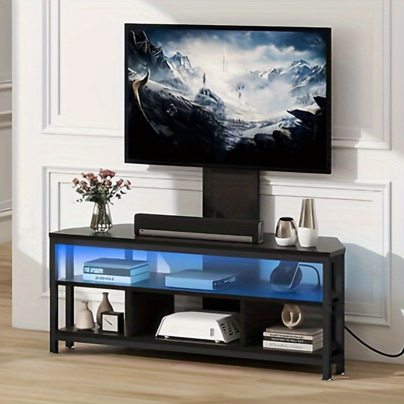 165cm TV Stand with Mount and Power Outlet, Entertainment Center Storage