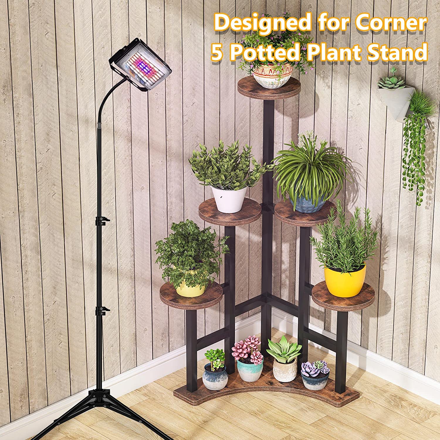 Corner Plant Stand Indoor, 6-Tiered Plant Shelf Flower Stand (cm)