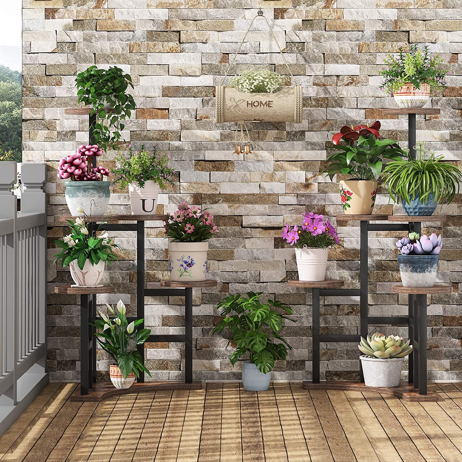 Corner Plant Stand Indoor, 6-Tiered Plant Shelf Flower Stand (cm)