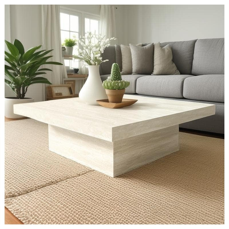 Square Wood Top Coffee Table, Garden Houses