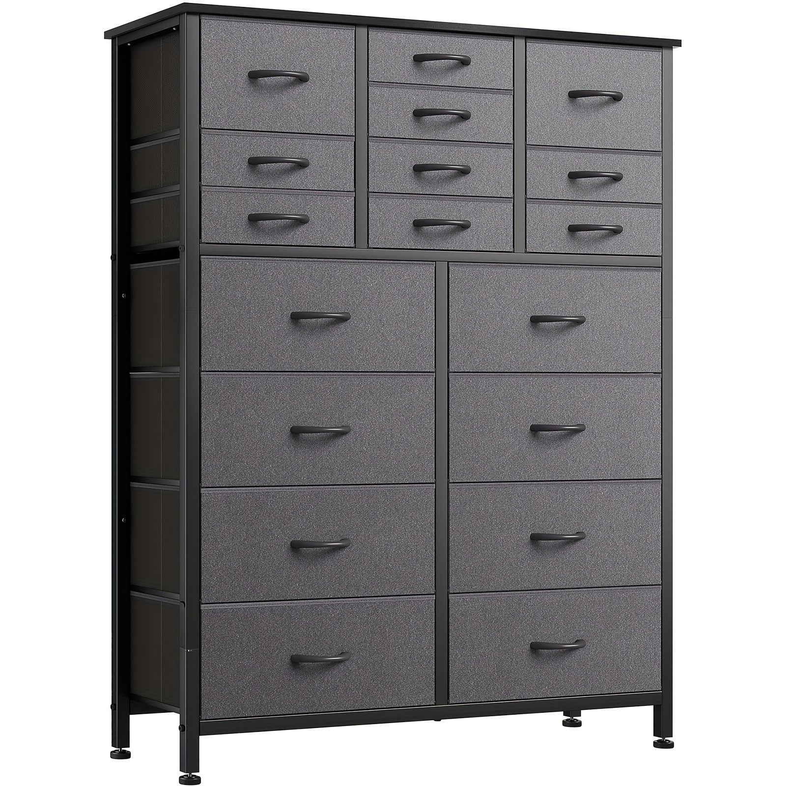 18 Drawers Dresser, Tall Dresser For Bedroom With Fabric Drawers, Closet, Hallway, Storage Dresser Organizer Unit, Large Dressers & Chests Of Drawers