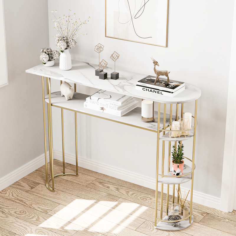 Modern 110 cm Narrow Console Table - Perfect for Entryway, Living Room, or Behind Couch | Sleek Design