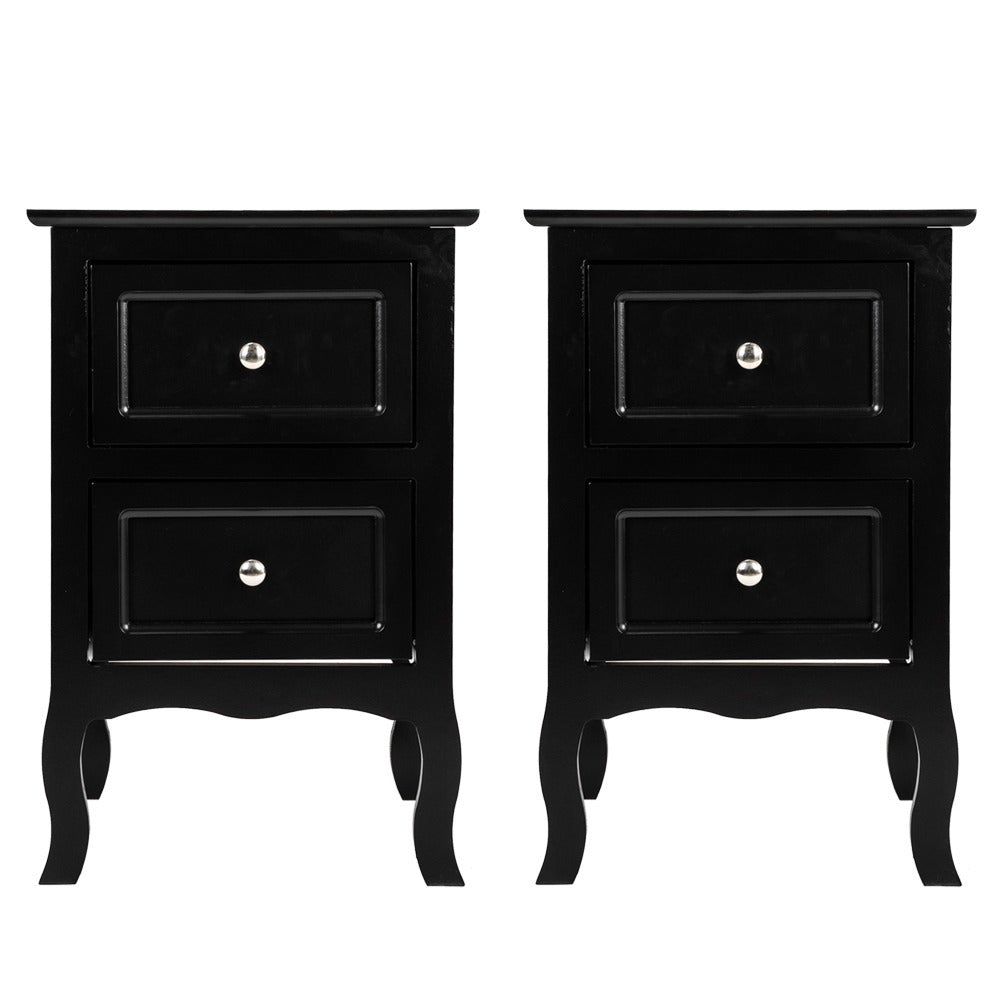 Nightstand with 2 Drawers, Night Stands for Bedrooms, Small Bed Side Table/ Night Stand with Drawers for Small Spaces