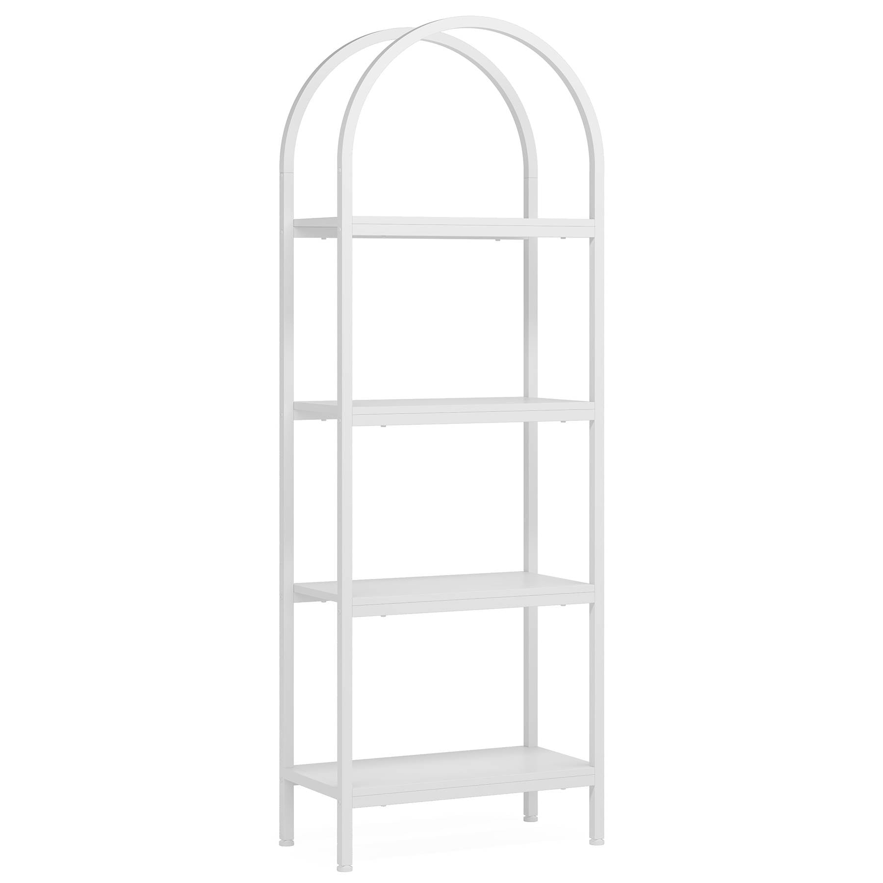 4-Tier / 5-Tier Bookshelf, Arched Bookcase Display Rack with Storage Shelves (in cm)