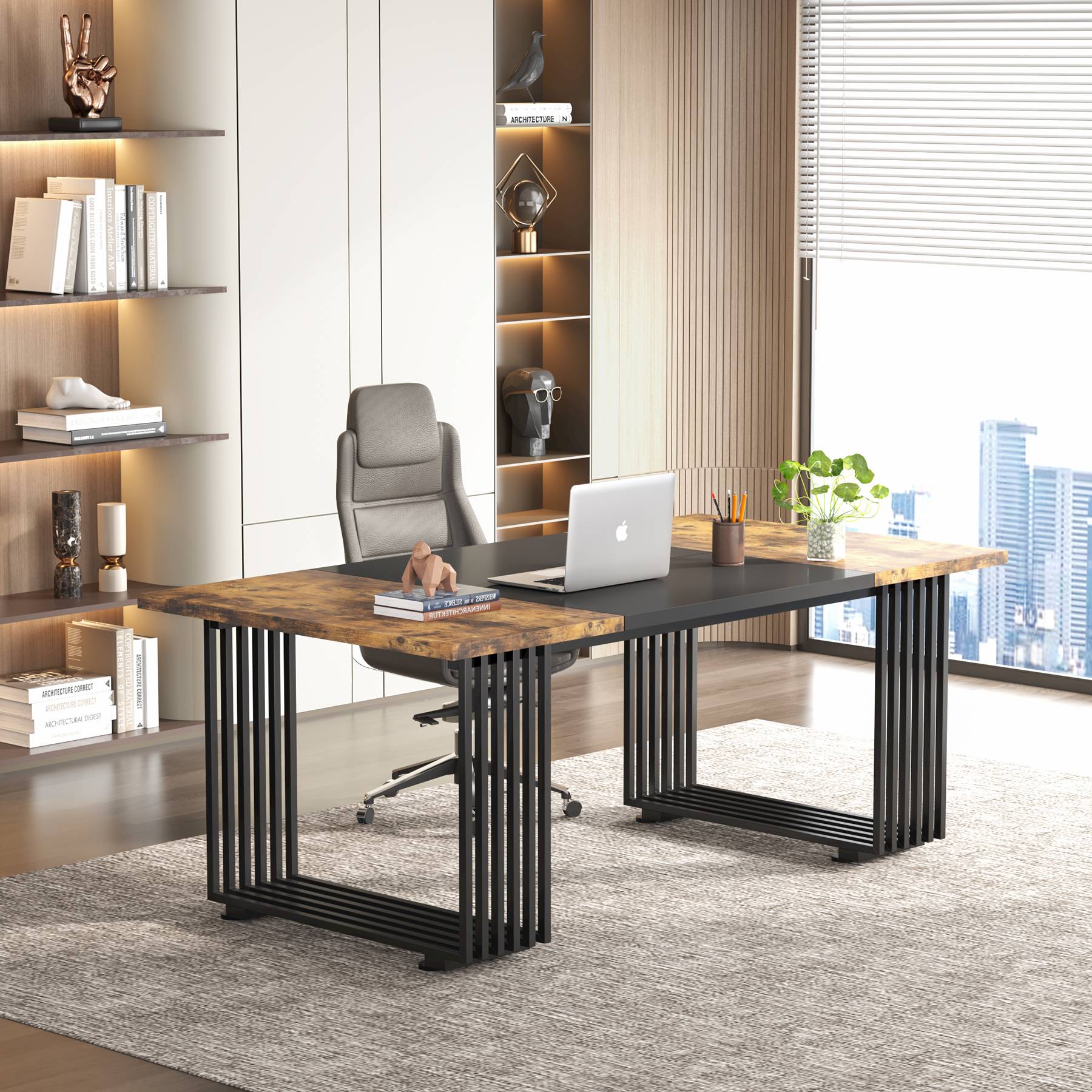 180 cm Executive Desk, Modern Office Computer Desk Conference Table