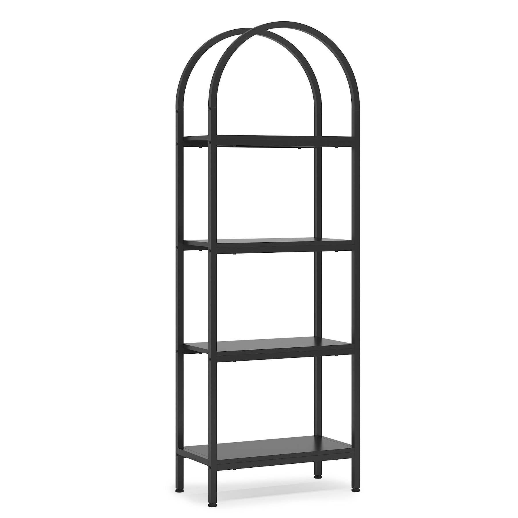 4-Tier / 5-Tier Bookshelf, Arched Bookcase Display Rack with Storage Shelves (in cm)