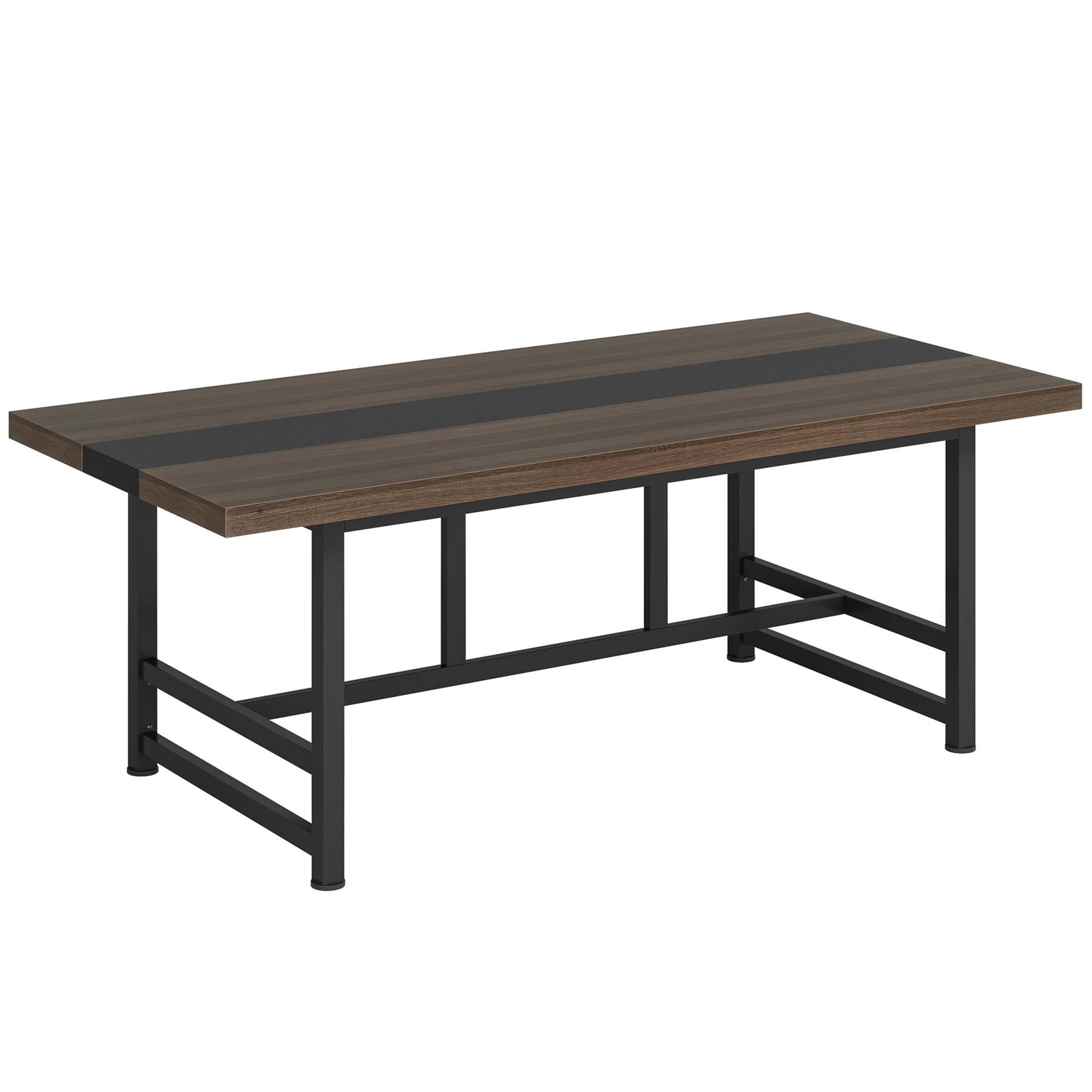 Dining Table for 6 People, 178 cm Home & Kitchen Table with Metal Frame