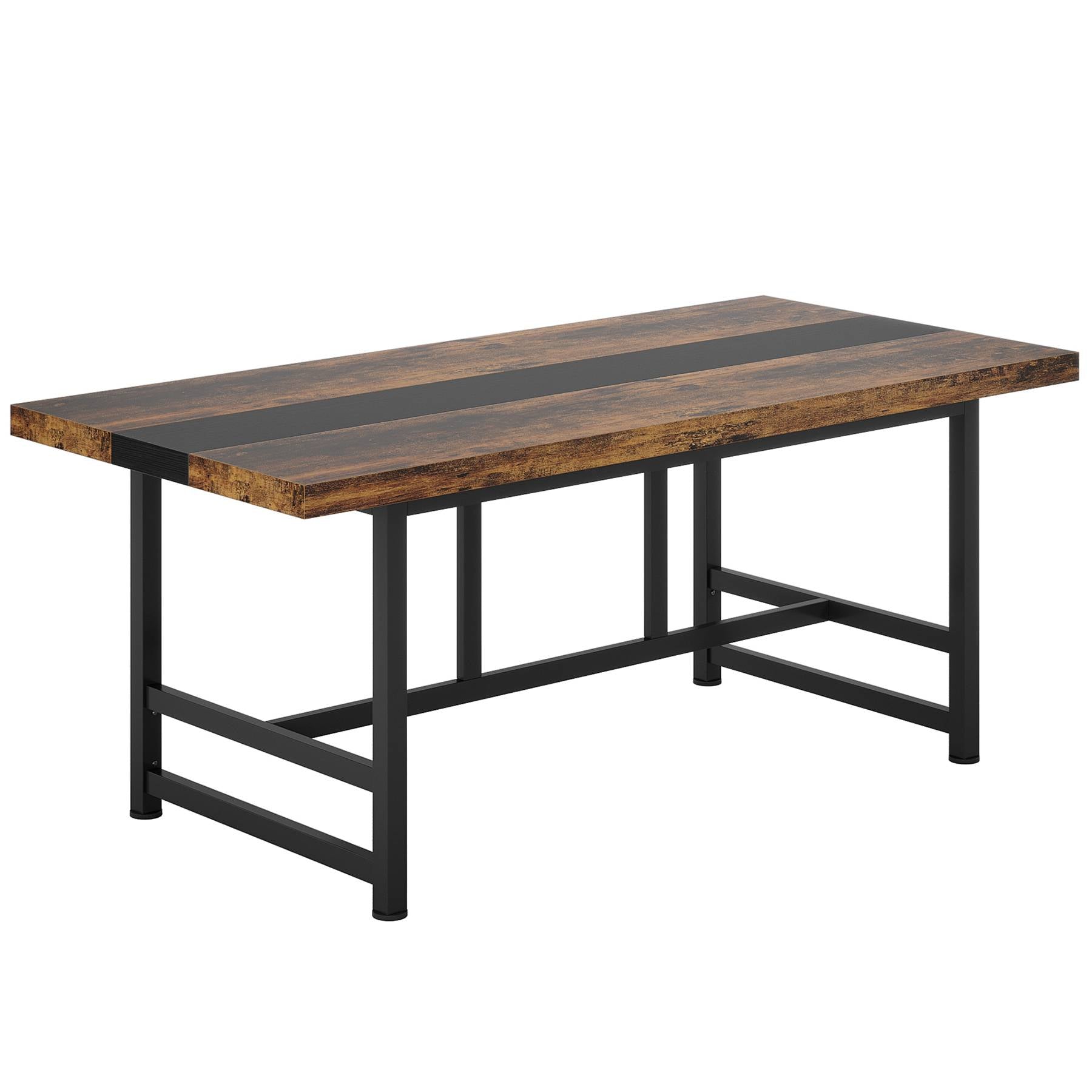 Dining Table for 6 People, 178 cm Home & Kitchen Table with Metal Frame