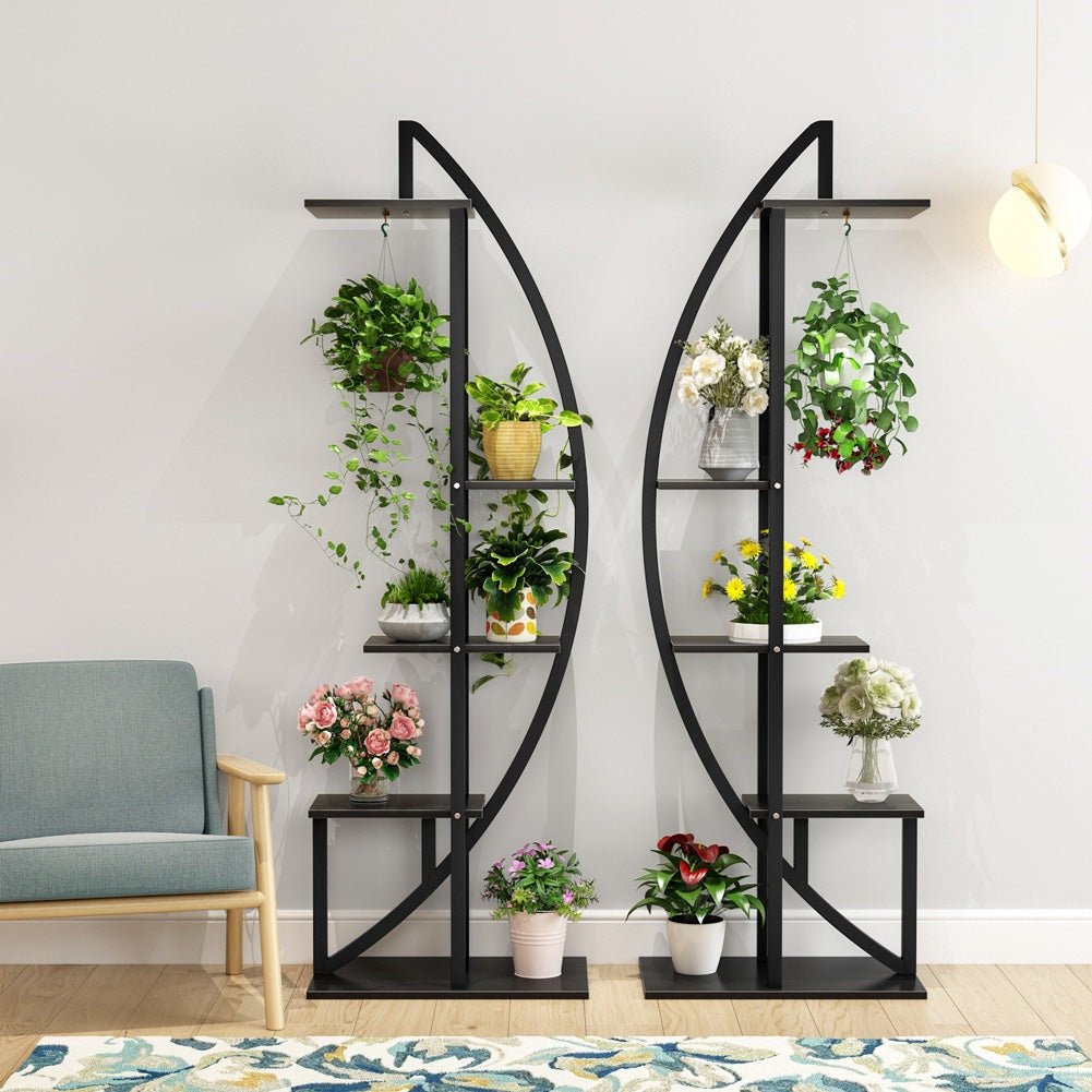 5-Tier Plant Stand Pack of 2, Multi-Layer Bonsai Flower Rack (in cm)