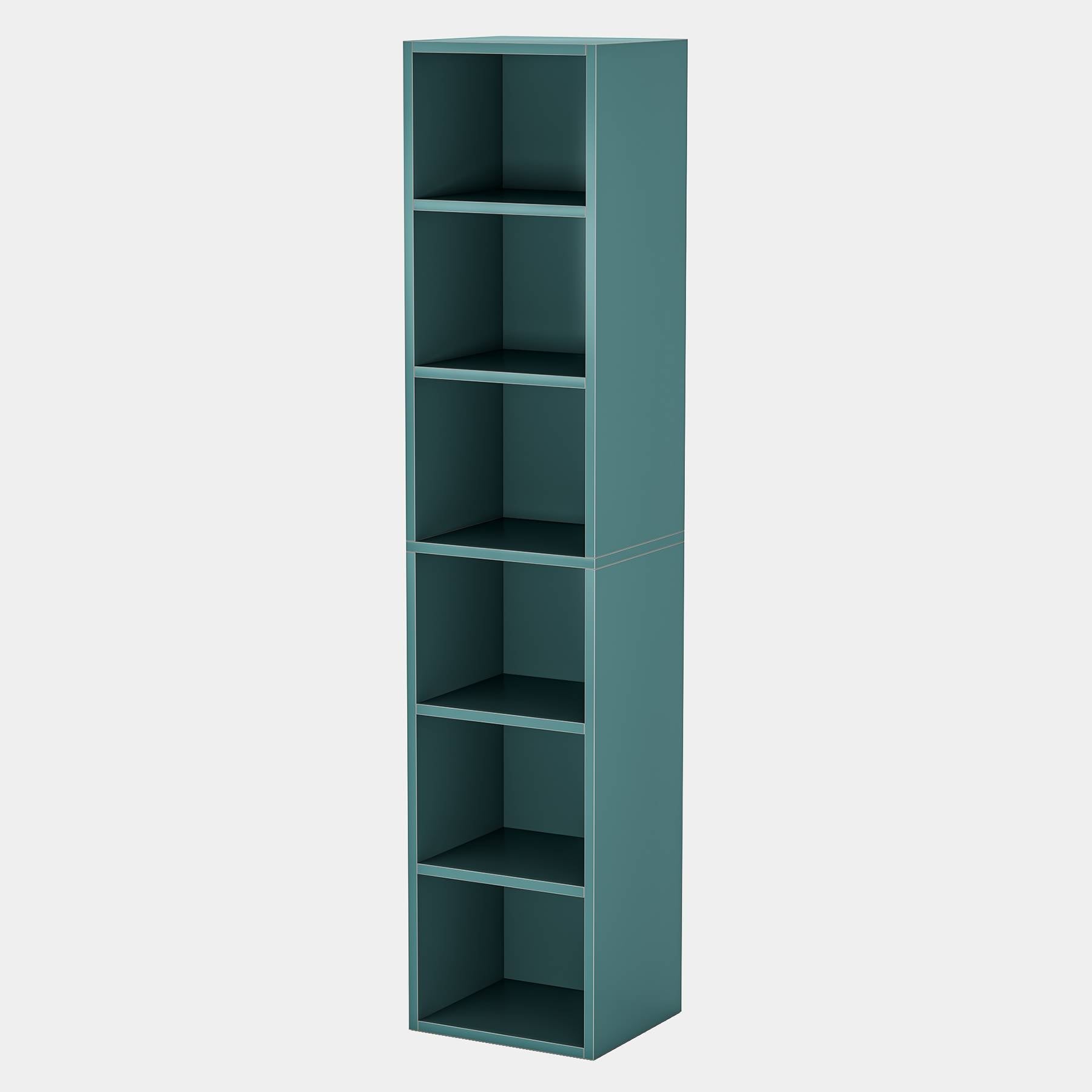 180 cm Corner Bookcase, Modern 6-Tier Narrow Cube Display Shelves