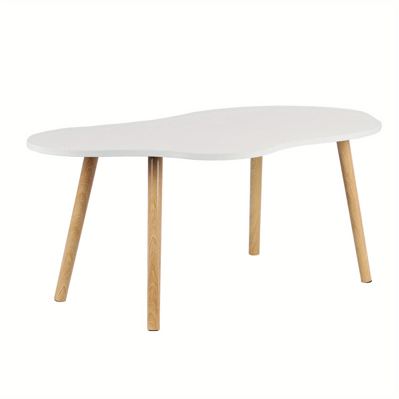 Modern Nordic-Inspired Coffee Table - White, Contemporary Cloud Design with Storage for Living Room & Small Apartments, Coffee Table for Living Room