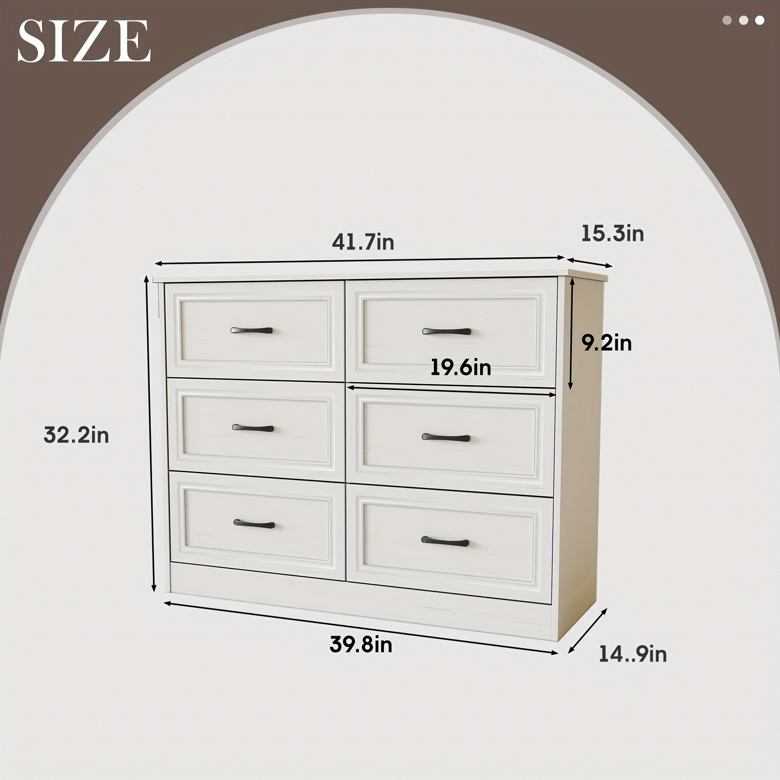 Hall storage cabinet, 6 drawers wide dressing storage box, with charging station, corridor storage cabinet, wooden storage cabinet with metal handle