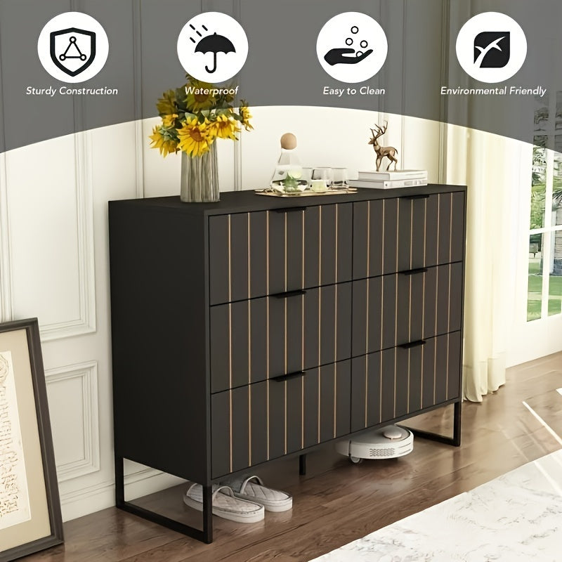 6 - Drawer Dresser, six spacious drawers