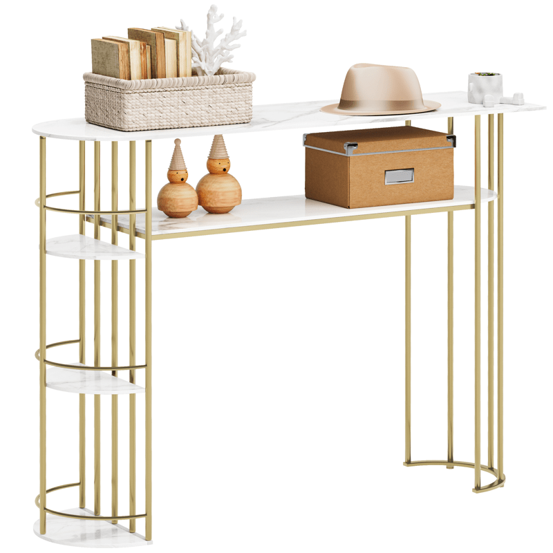 Modern 110 cm Narrow Console Table - Perfect for Entryway, Living Room, or Behind Couch | Sleek Design