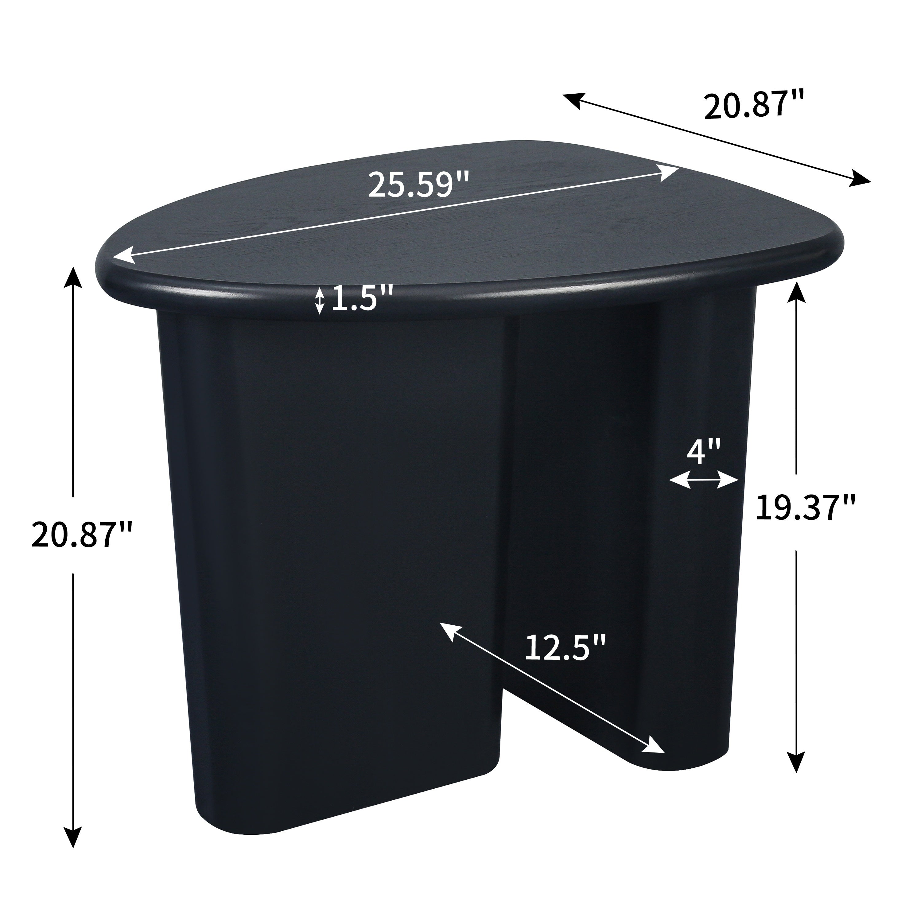 Bi-directional Oval Large Top Heavy Duty Coffee Table With A Choice Of Two Different Size Combinations, Suitable For Living Room Sofa