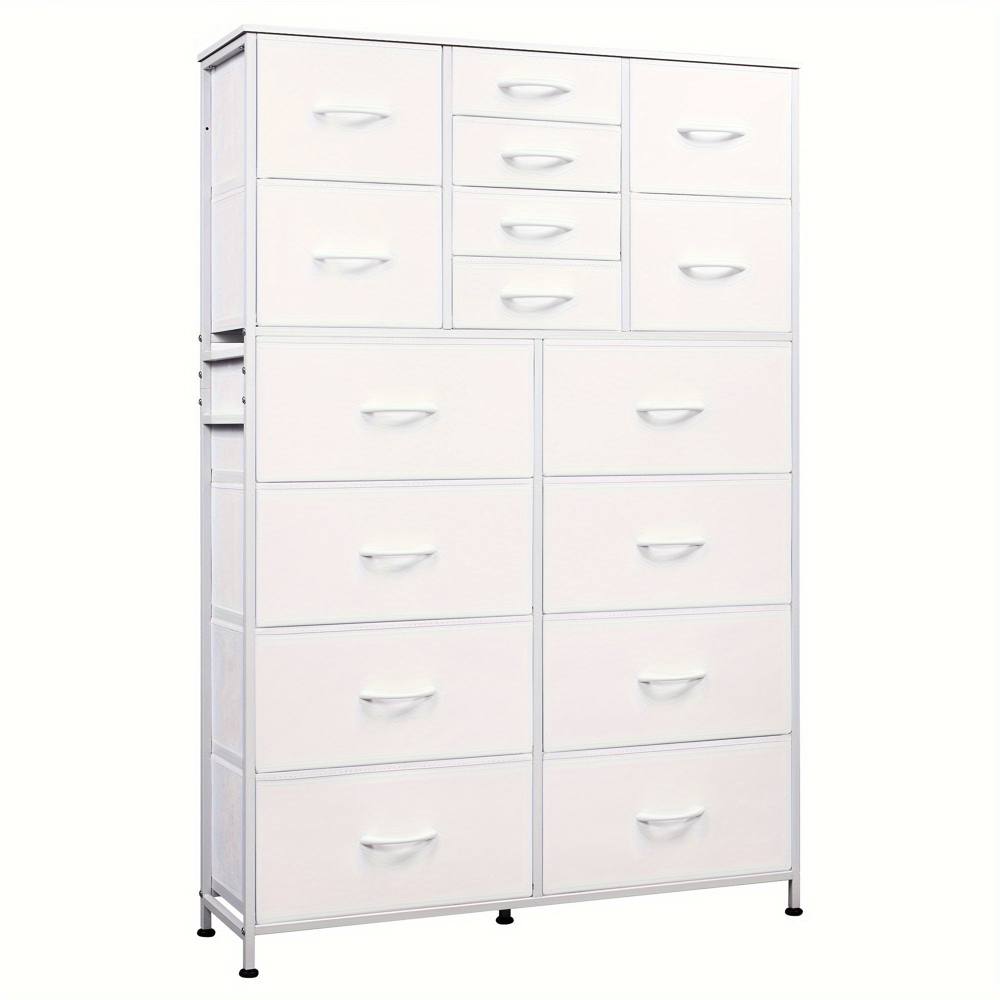 16 Drawers Dresser, Tall Dresser for Bedroom, Closet, Hallway, Storage Dresser Organizer unit, Large Dressers & Chests of Drawers with Fabric Bins