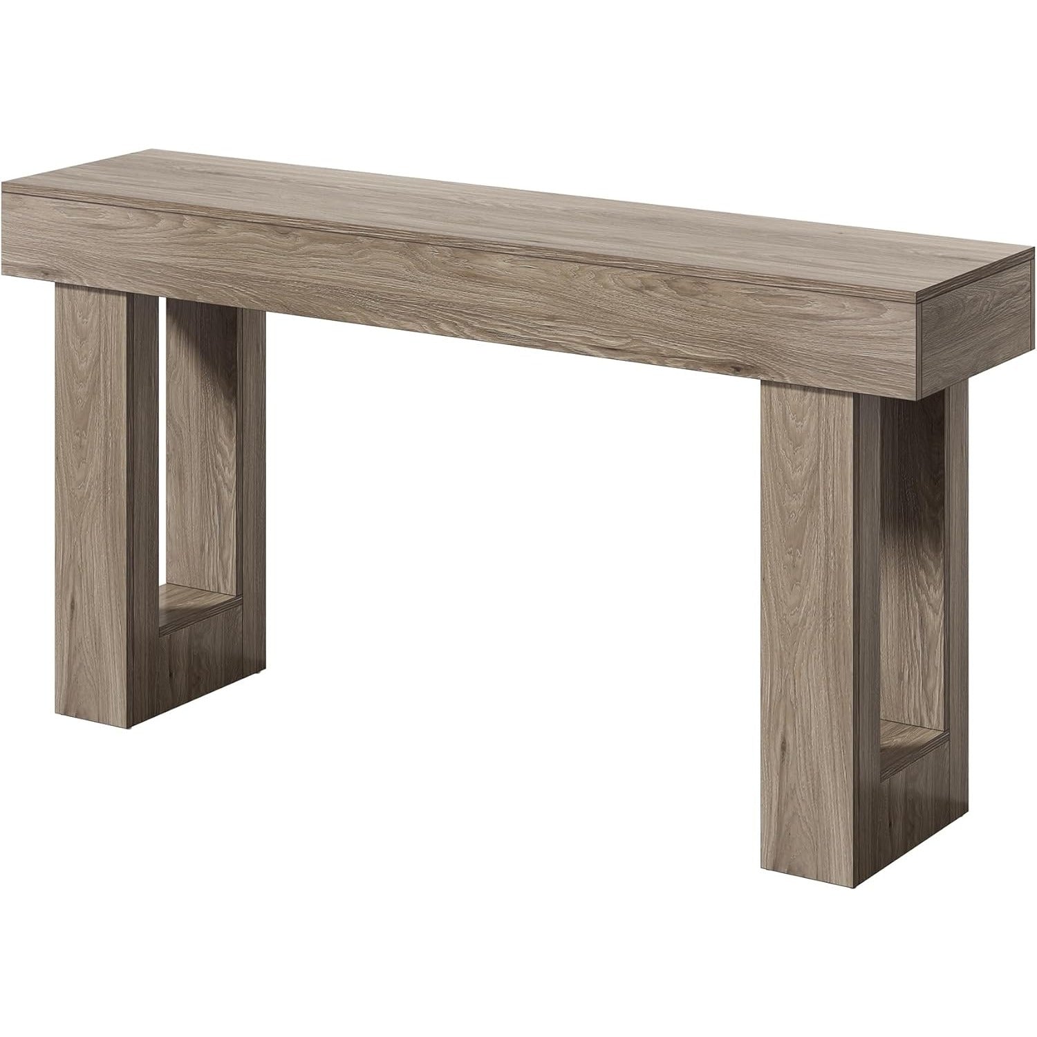 Chic 160 cm Grey Wooden Console Table - Versatile Entryway, Foyer & Living Room Sofa Table with Ample Storage Space