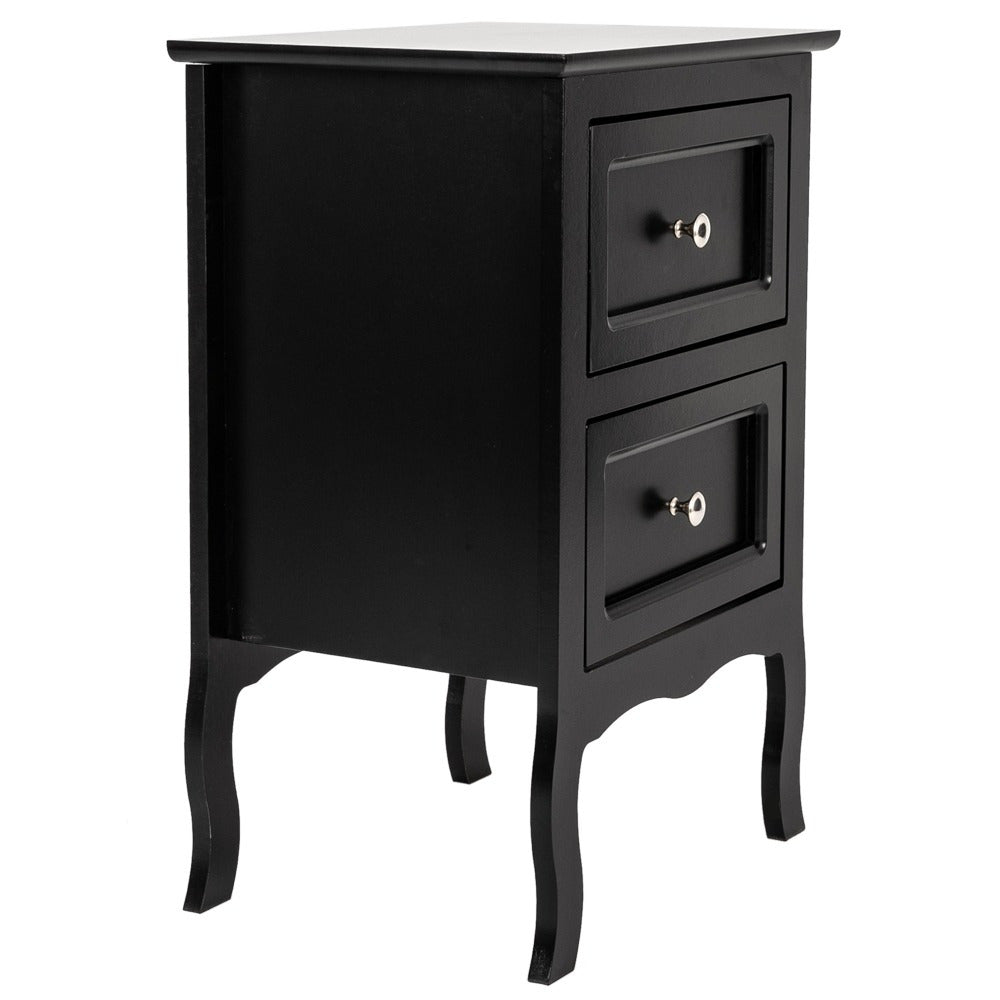 Nightstand with 2 Drawers, Night Stands for Bedrooms, Small Bed Side Table/ Night Stand with Drawers for Small Spaces