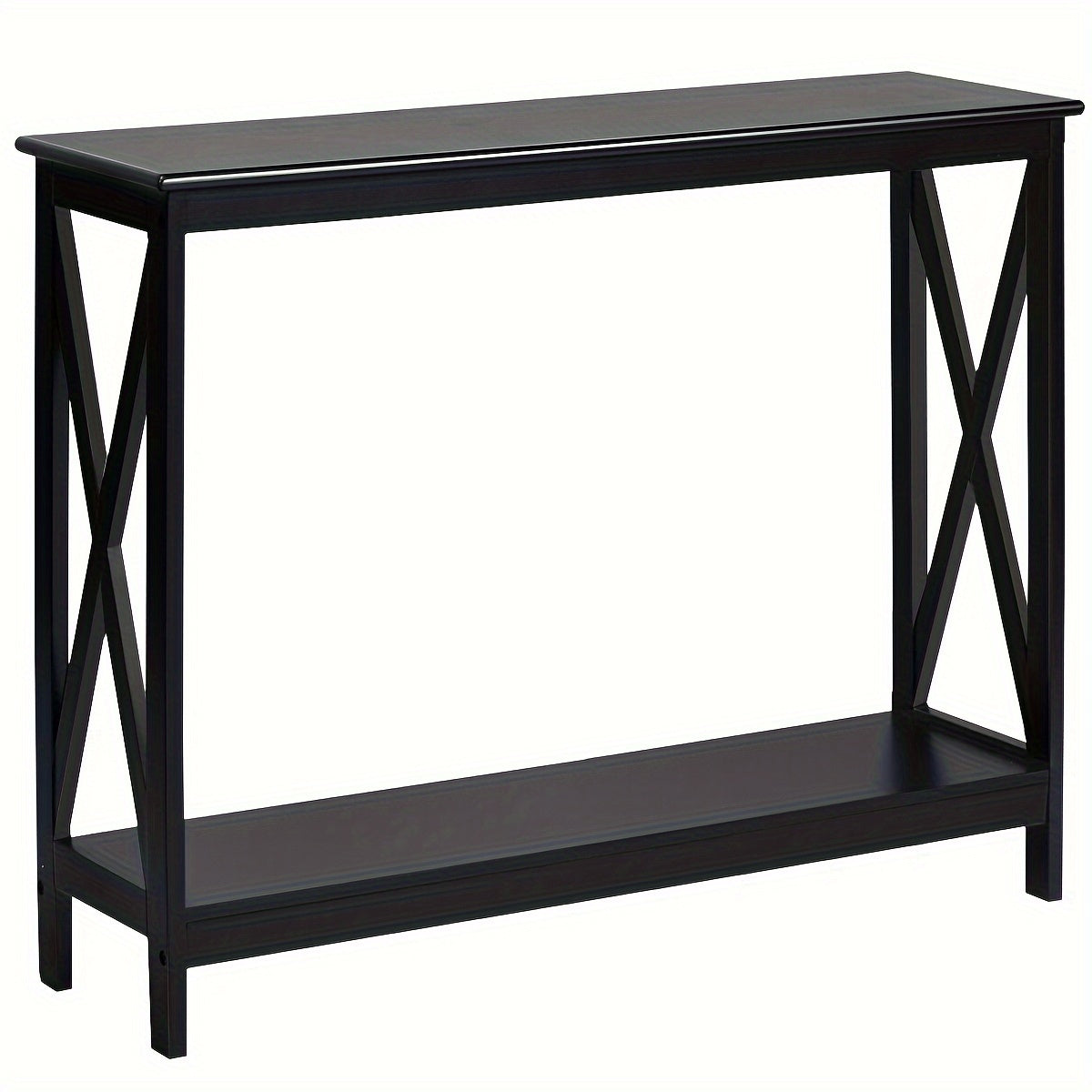 1pc 2-Tier Console Table, X-Design Bookshelf Sofa Side Accent Table (cm)