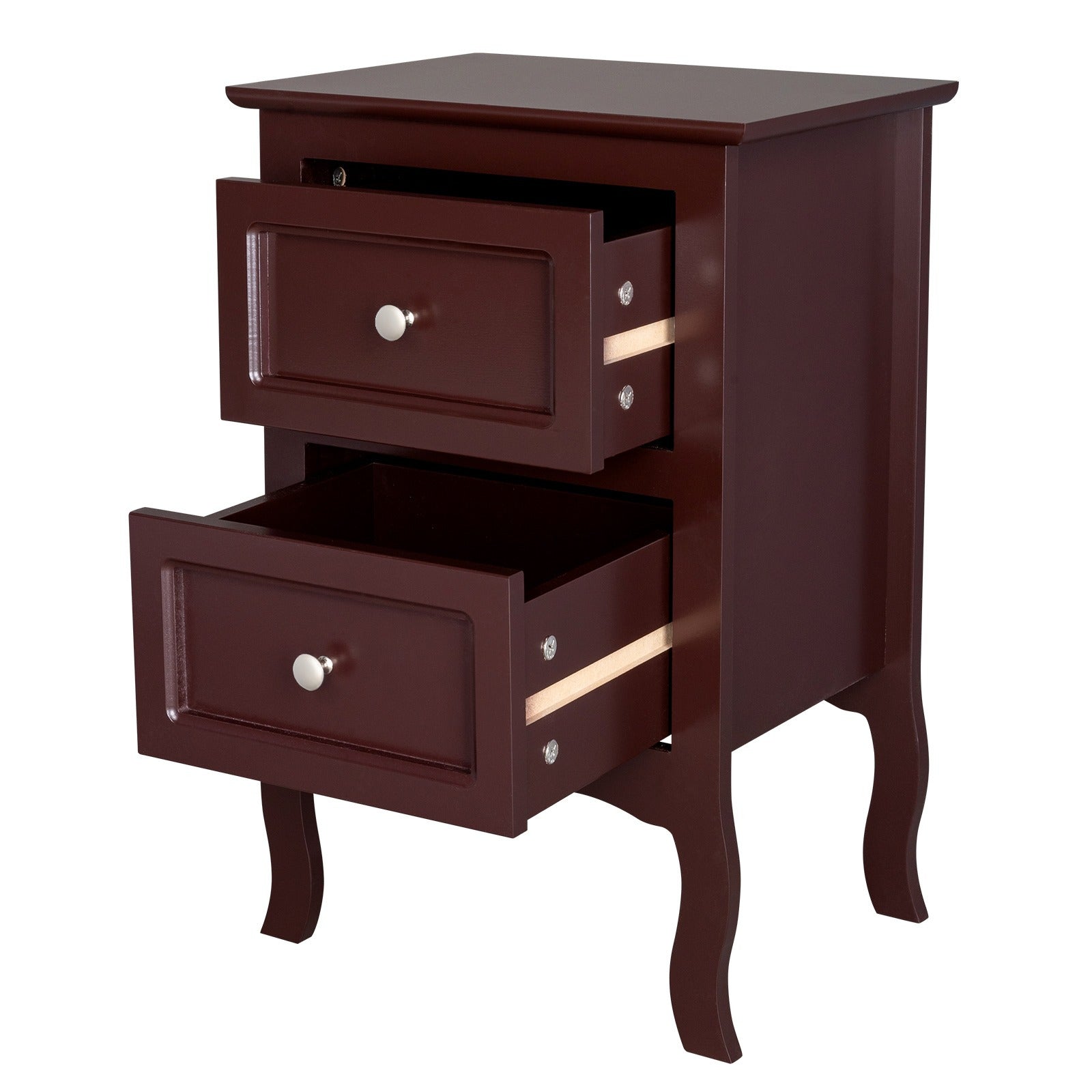 Nightstand with 2 Drawers, Night Stands for Bedrooms, Small Bed Side Table/ Night Stand with Drawers for Small Spaces