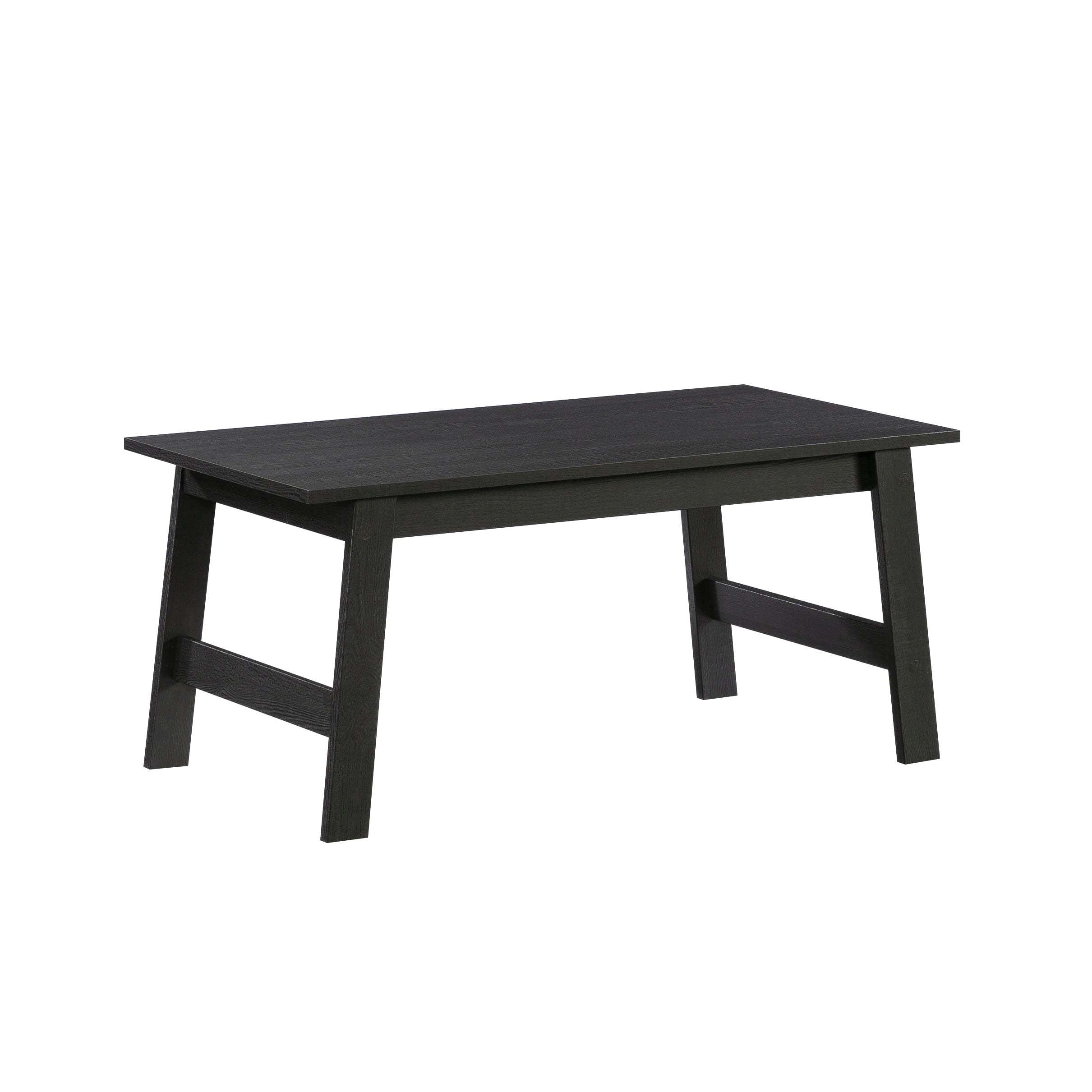 Elegant Black Wooden Coffee Table - Modern Rectangular Design with Storage, Versatile Placement for Living Room & More