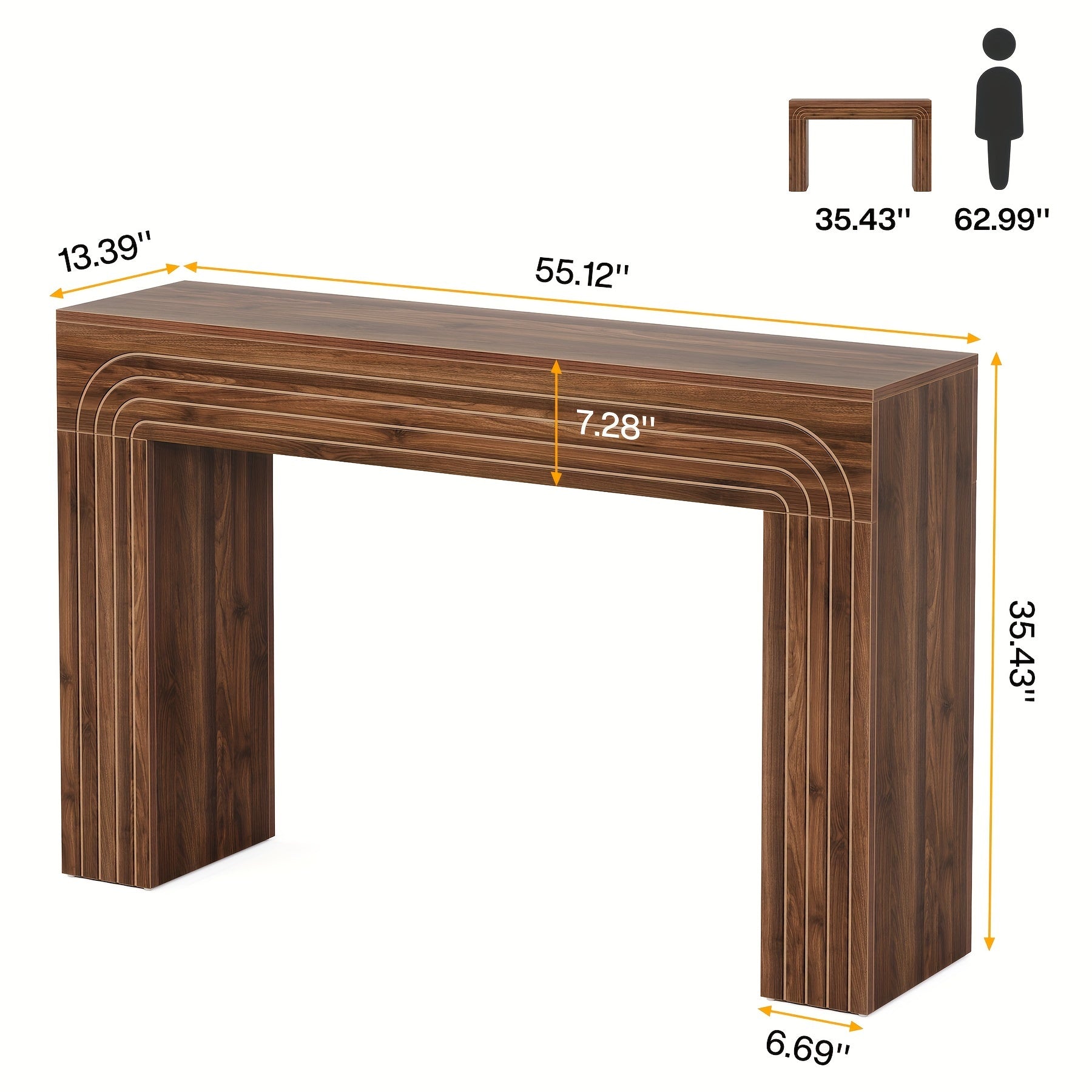 Farmhouse Style Console Table, 120 cm Foyer Console Table With Storage, Modern Corridor Decorative Table, Suitable For Living Room And Entrance