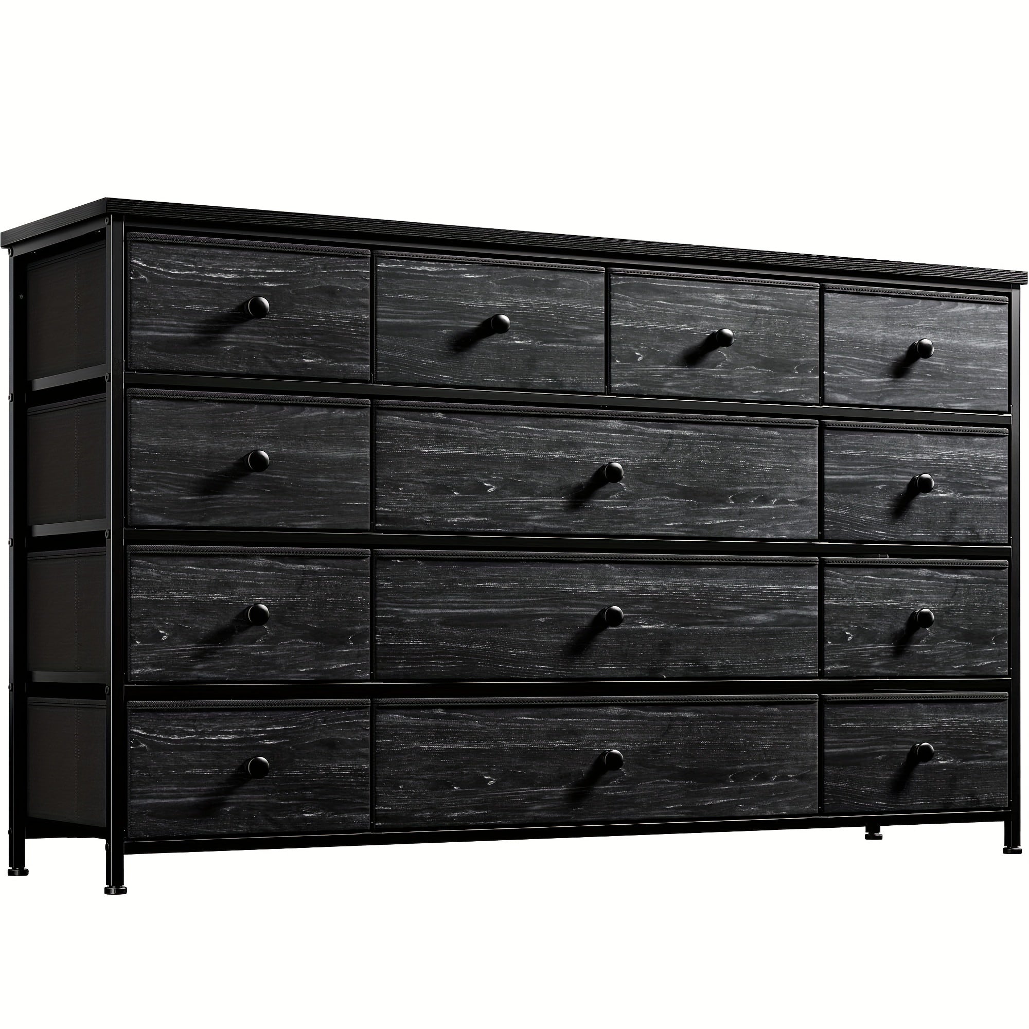 Black Dresser, Dresser For Bedroom, Dresser With 13 Storage Drawer, Dressers & Chests Of Drawers For 55" TV, Black Dresser For Bedroom, Long Dresser For Closet, Entryway