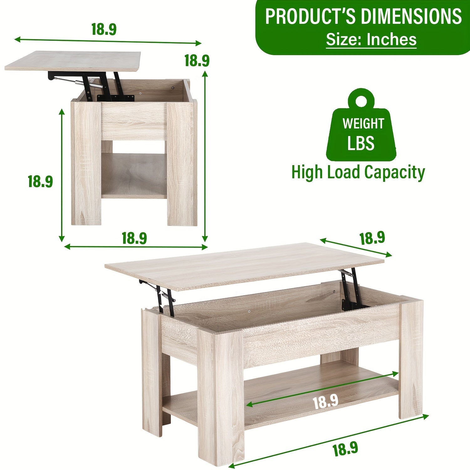 Lift Top Coffee Table With Storage Shelf Wooden Lift Tabletop For Home Living Room Reception Room Office