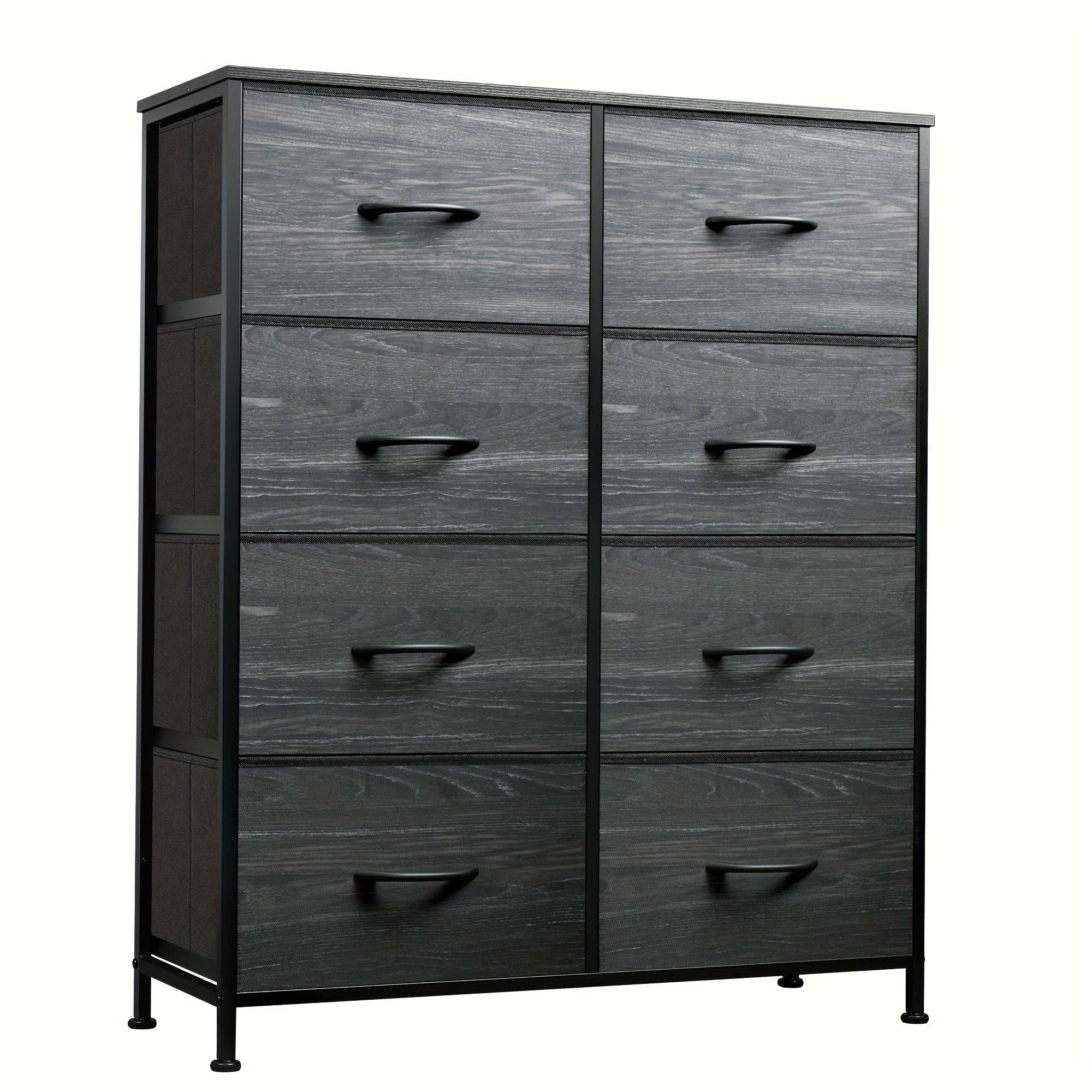 Fabric Dresser for Bedroom, Tall Dresser with 8 Drawers, Storage Tower with Fabric Bins, Double Dresser, Chest of Drawers for Closet, Living Room, Hallway