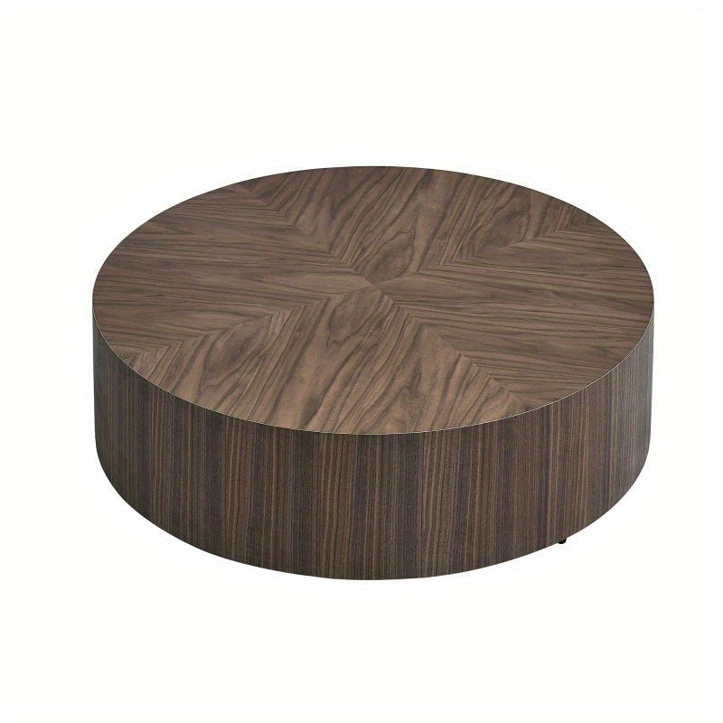 88cm Round Coffee Tables for Living Room, Modern Minimalist Side Tables Accent End Table Drum Center Table for Apartment, Office