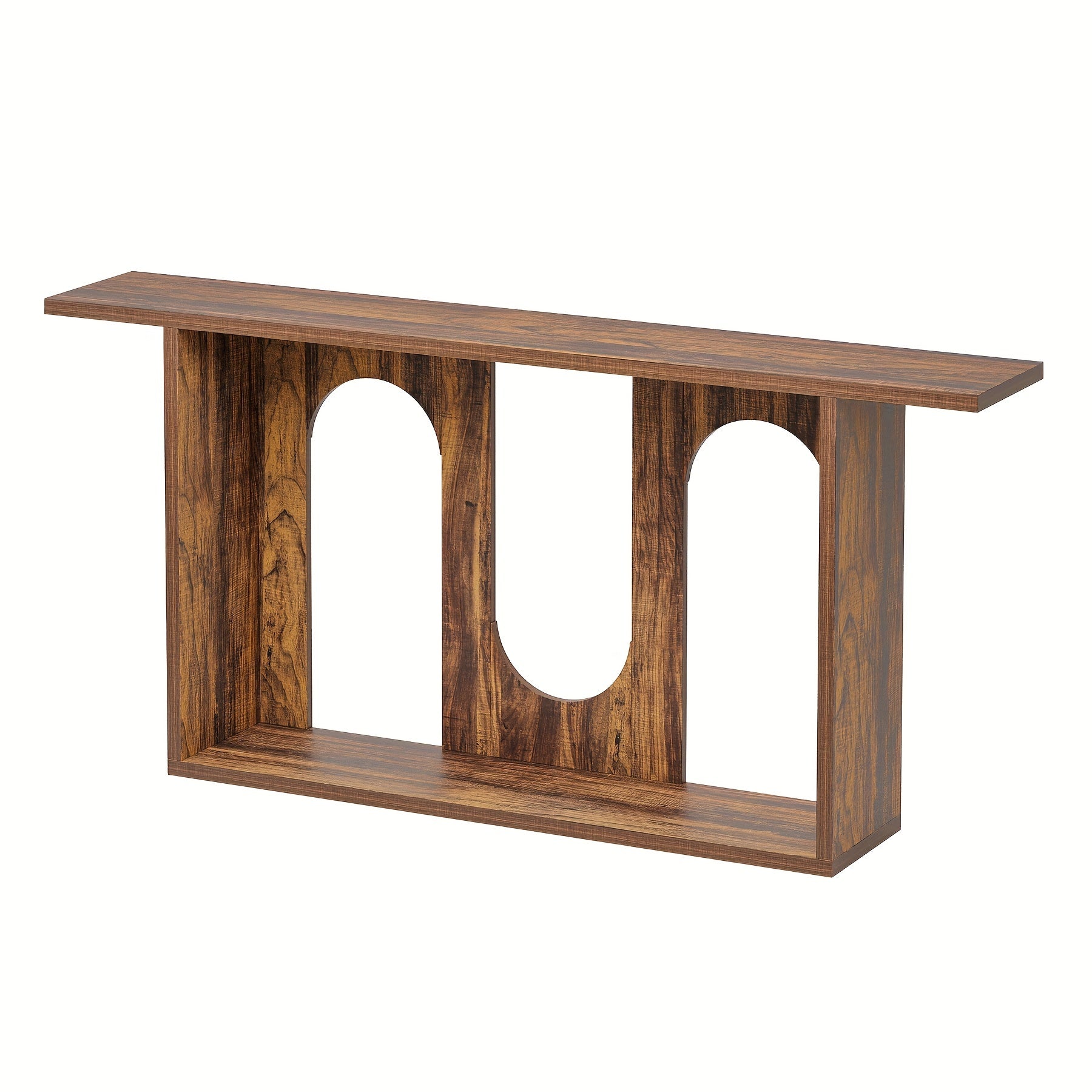 180.1 cm Console Table, Farmhouse Long Entryway Sofa Table With Storage, Console Table Exudes A Rustic And Charming Farmhouse Style And Is Crafted With A Durable Frame