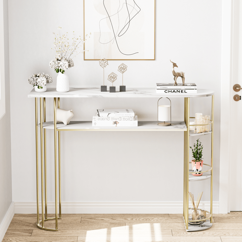 Modern 110 cm Narrow Console Table - Perfect for Entryway, Living Room, or Behind Couch | Sleek Design