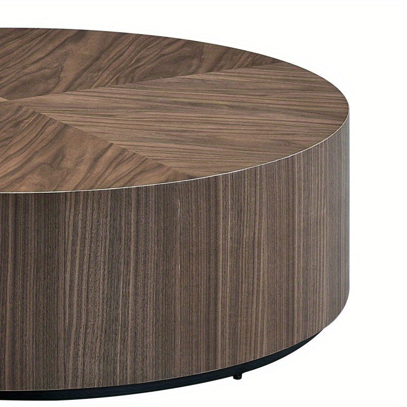 88cm Round Coffee Tables for Living Room, Modern Minimalist Side Tables Accent End Table Drum Center Table for Apartment, Office