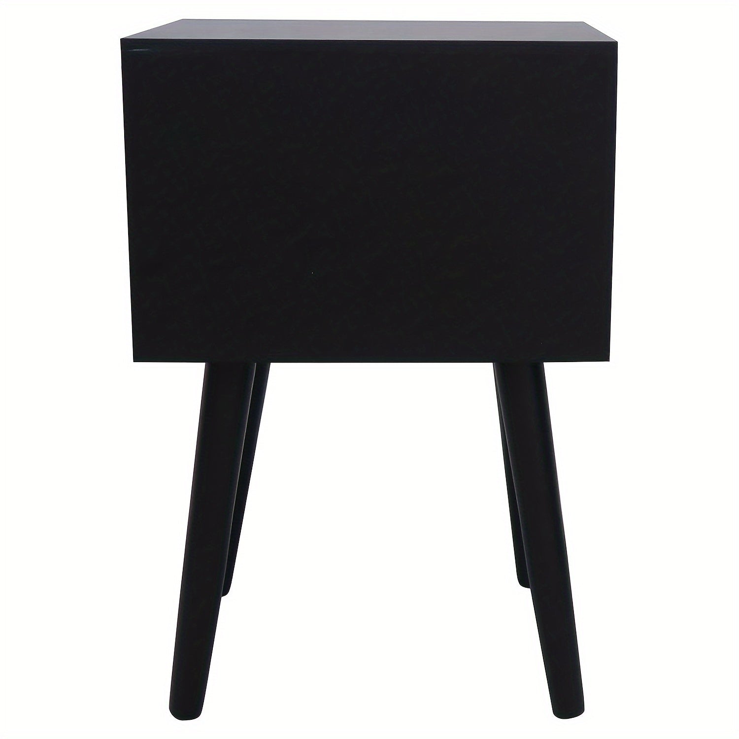 Solid Wood Nightstand Mid-Century Modern Bedside Table with 2 Storage Drawer Small Solid Wood Frame Side End Table for Bedroom Living Room