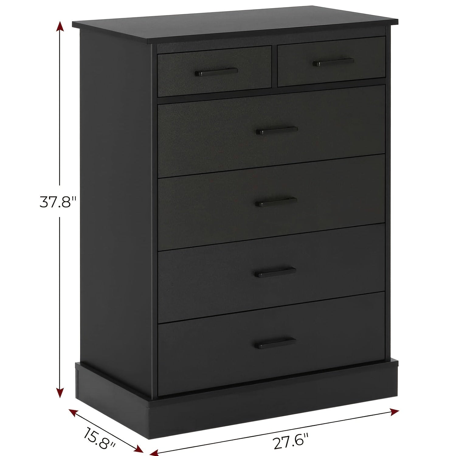 6 Drawers Dresser For Bedroom, Tall Chest Of 6 Drawers Storage Cabinet For Living Room Hallway Entryway, Black/White